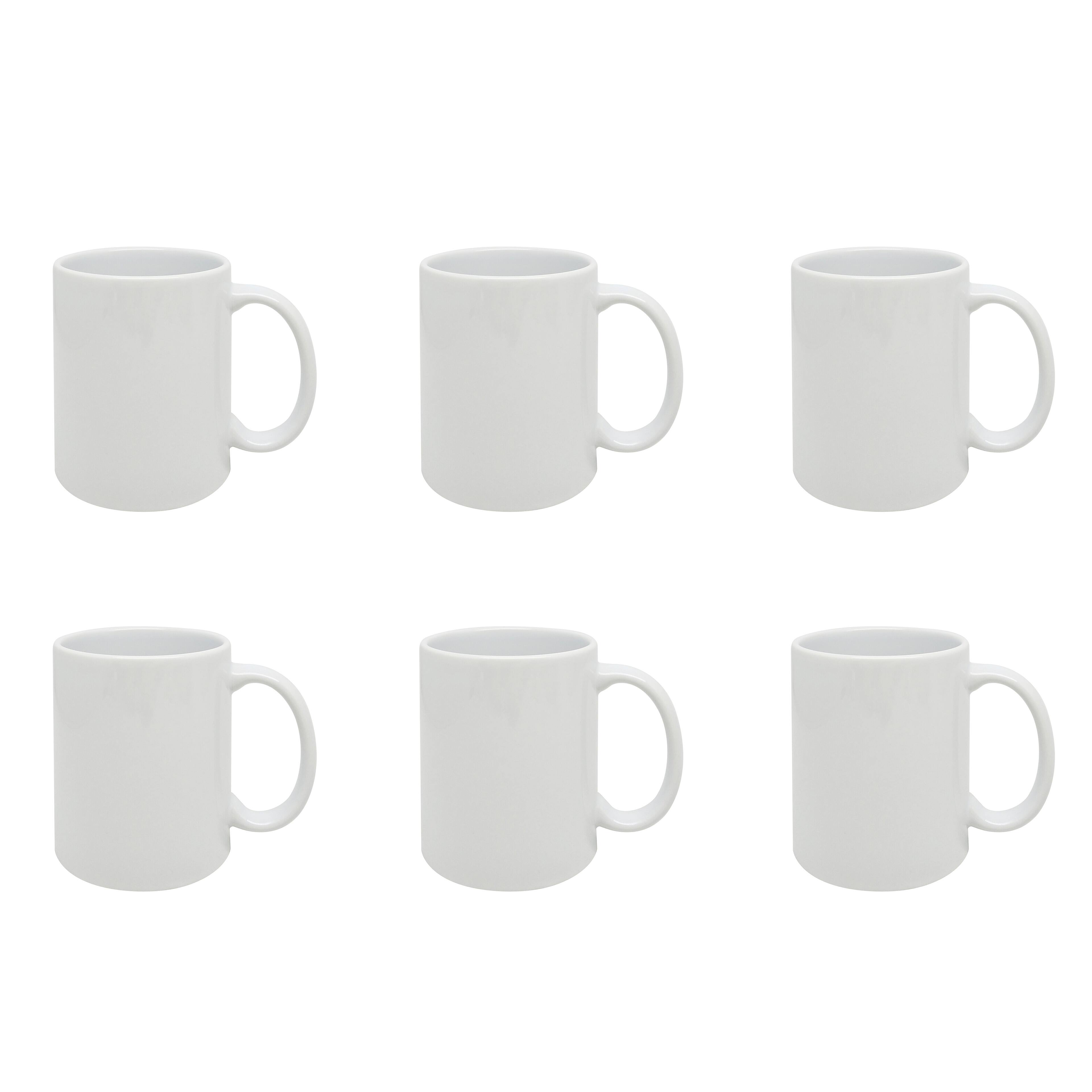 12oz. White Ceramic Sublimation Mugs, 6ct. by Make Market®