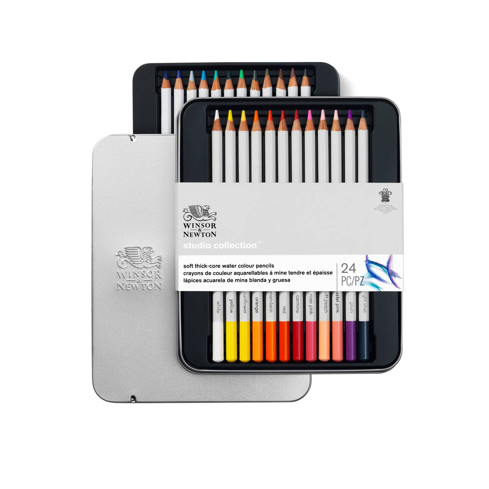 Winsor & Newton™ Studio Collection™ 24 Color Watercolor Pencil Tin