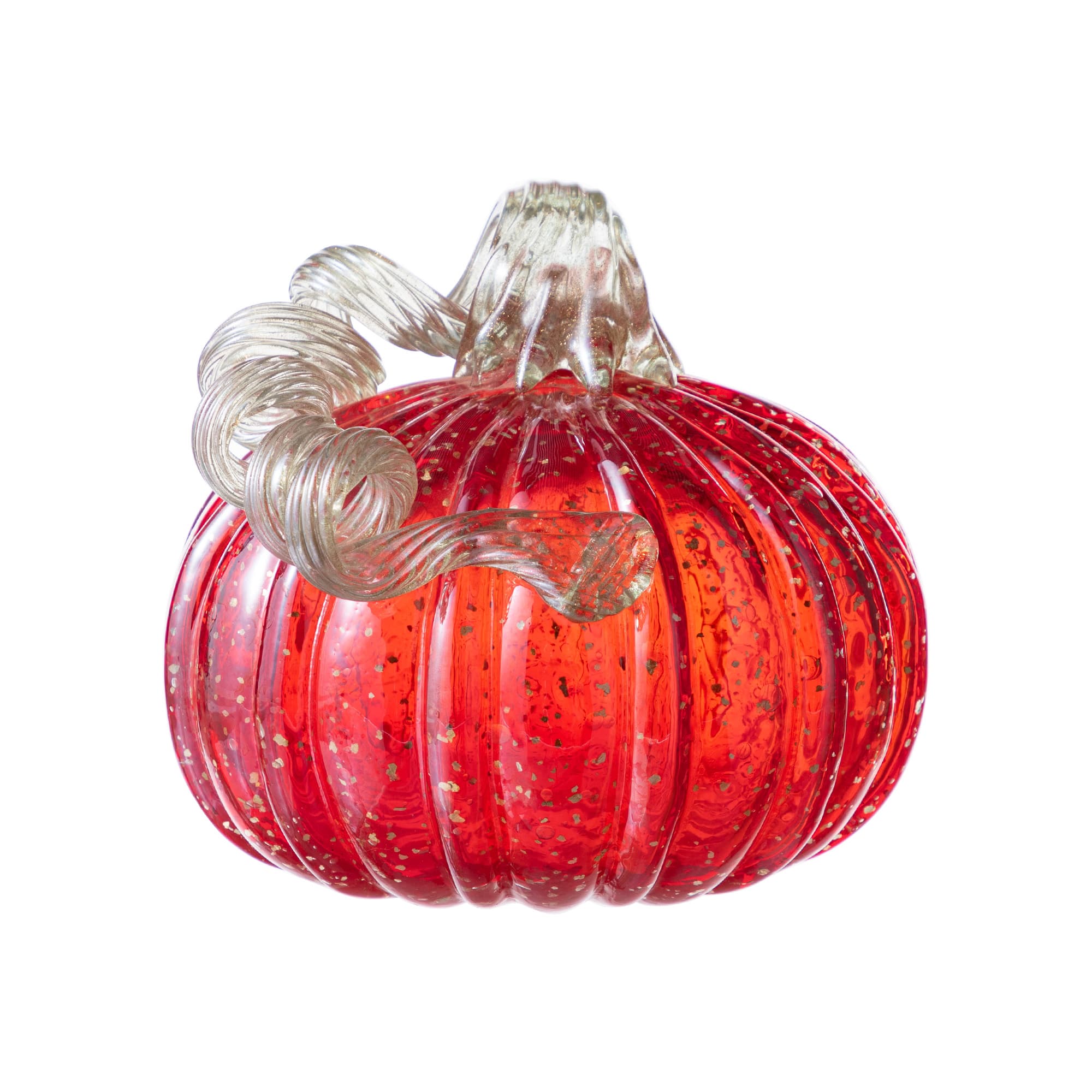 Glitzhome&#xAE; Red Glitter Glass Gourd