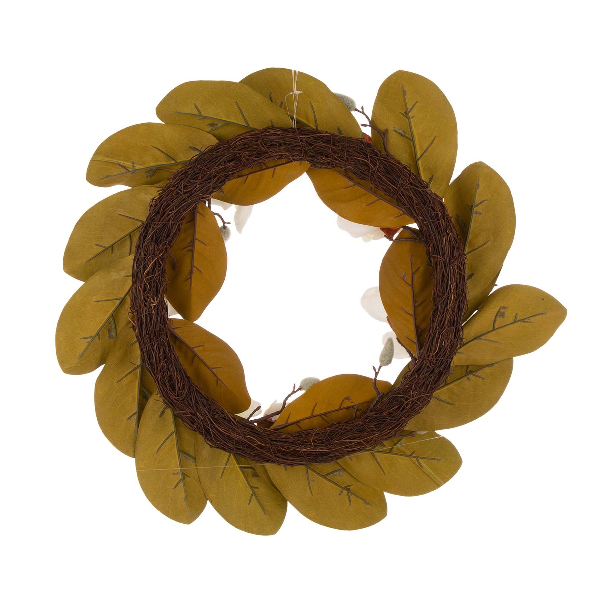 Glitzhome&#xAE; 24&#x27;&#x27; Magnolia Wreath