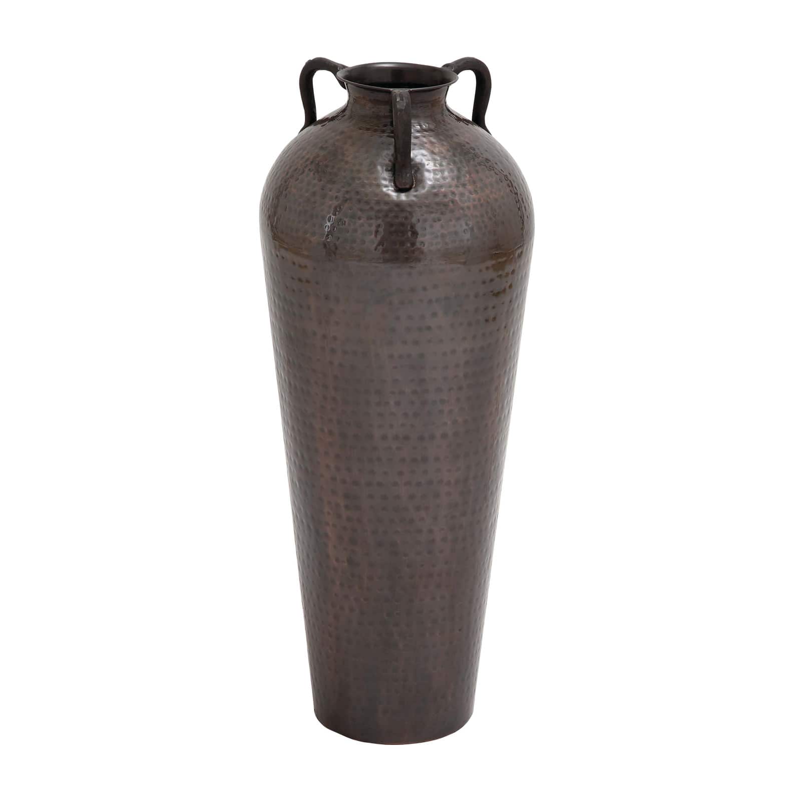Brown Metal Rustic Vase, 32" x 12" x 12"