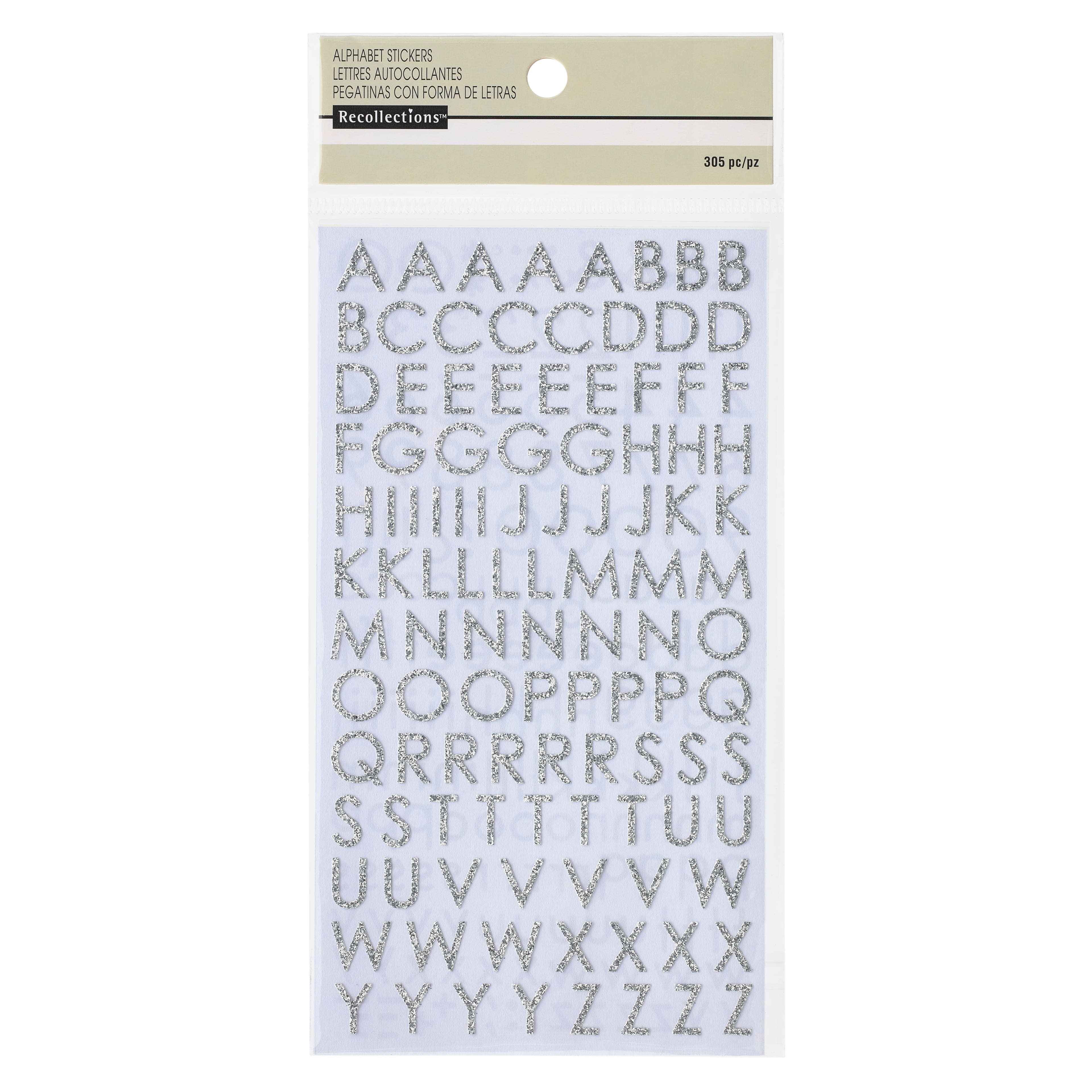 12 Pack: Glitter Block Alphabet Stickers by Recollections™