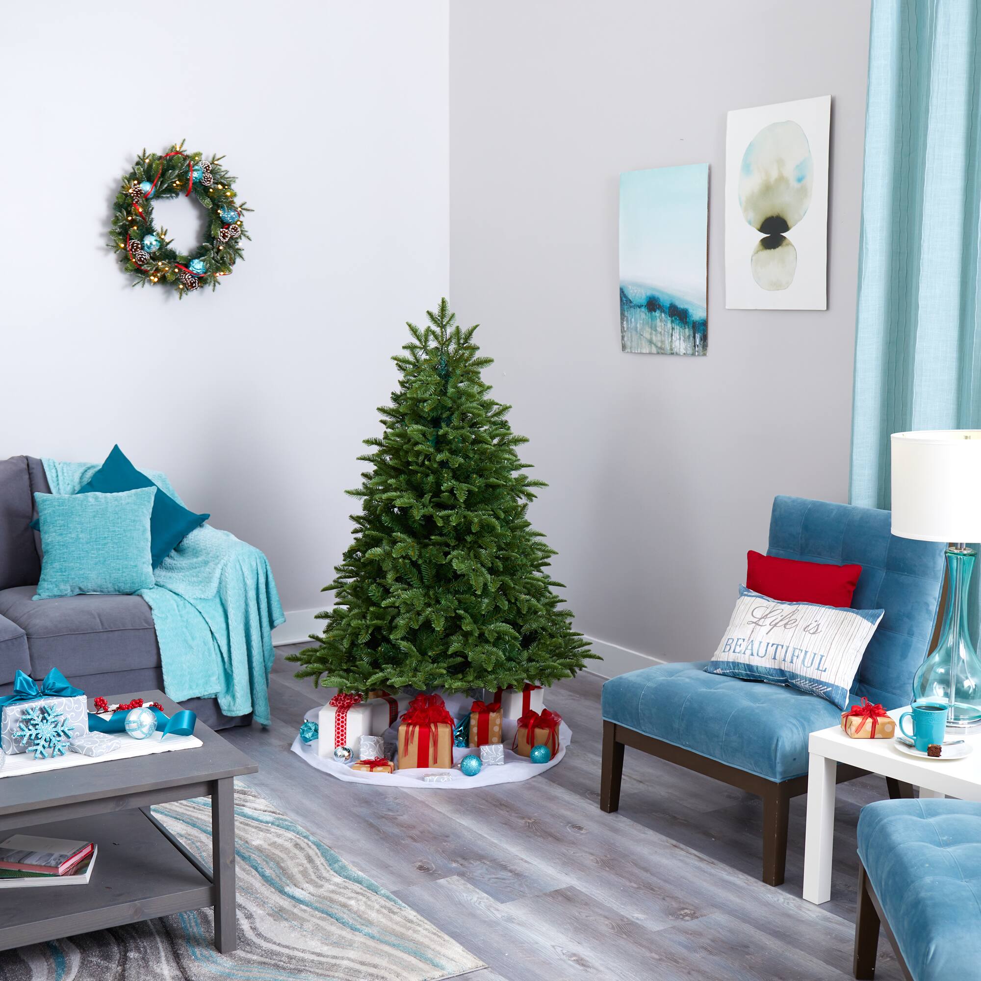 5ft. Pre-Lit Wyoming Fir Artificial Christmas Tree with Clear LED Lights