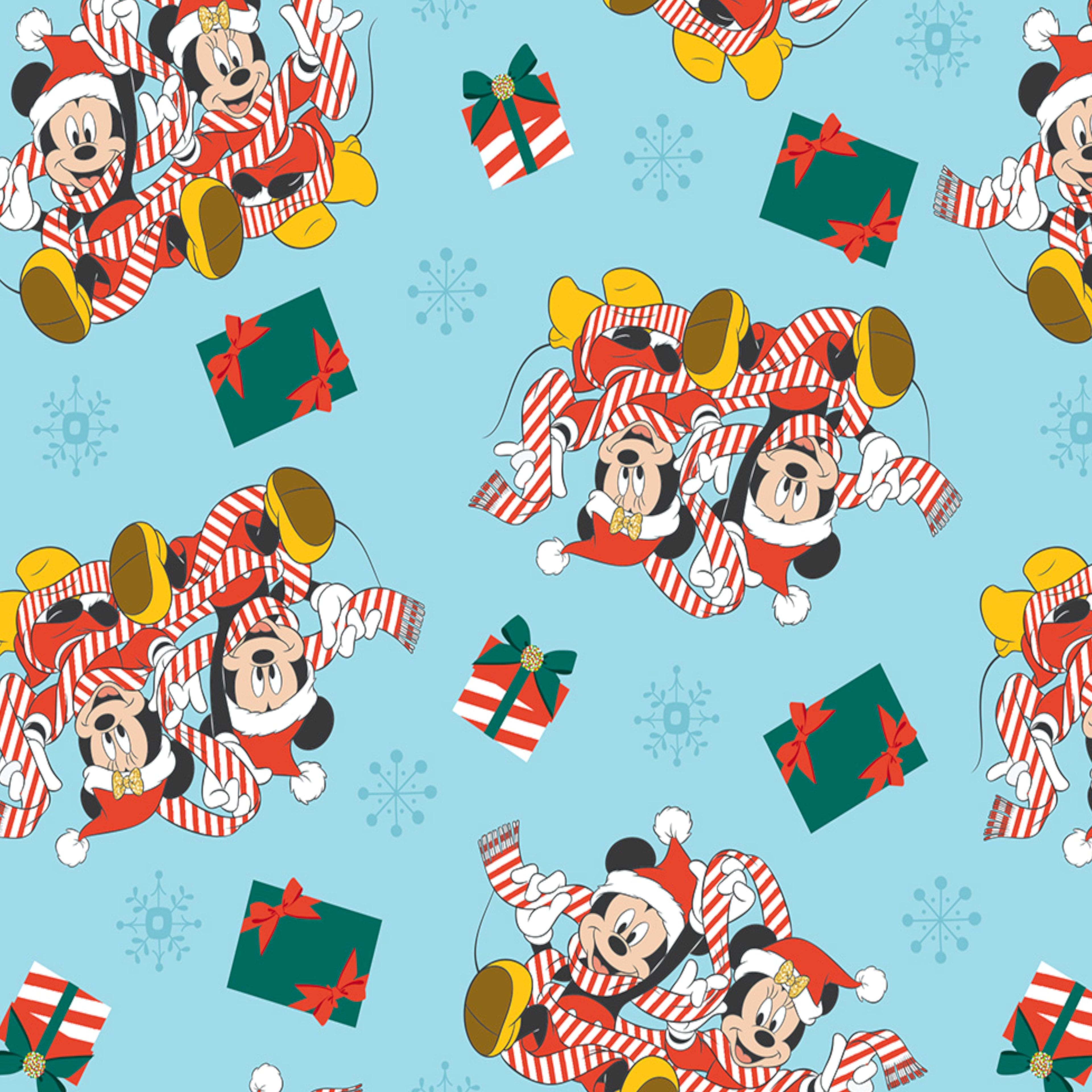 Disney&#xAE; Mickey &#x26; Friends Christmas Gifts Cotton Fabric 
