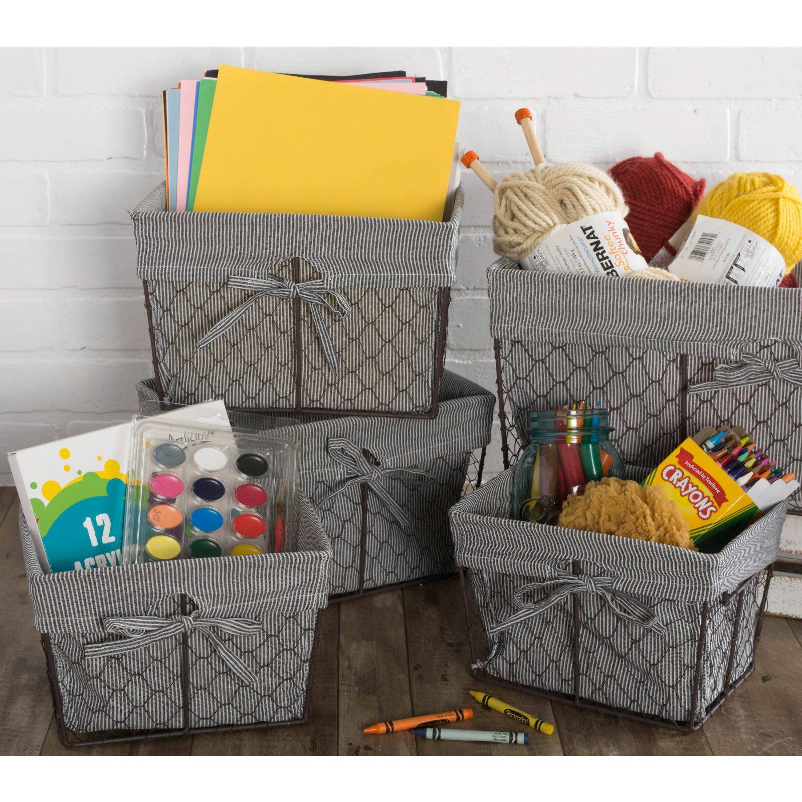 DII&#xAE; Chicken Wire Basket with Liner Set