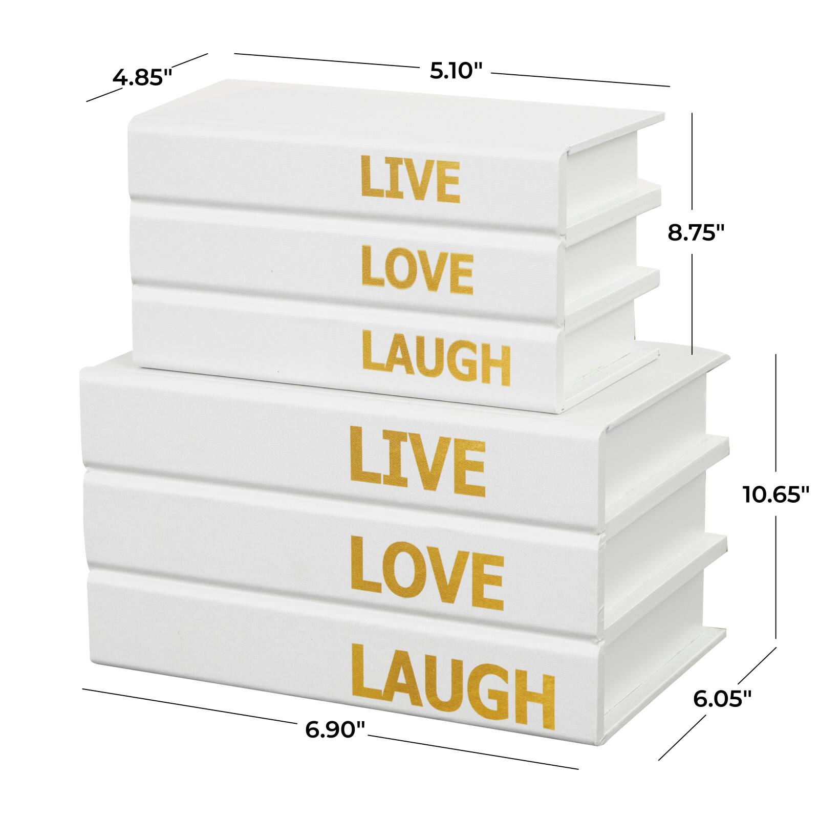 Live, Laugh, Love Canvas Storage Book Box Set