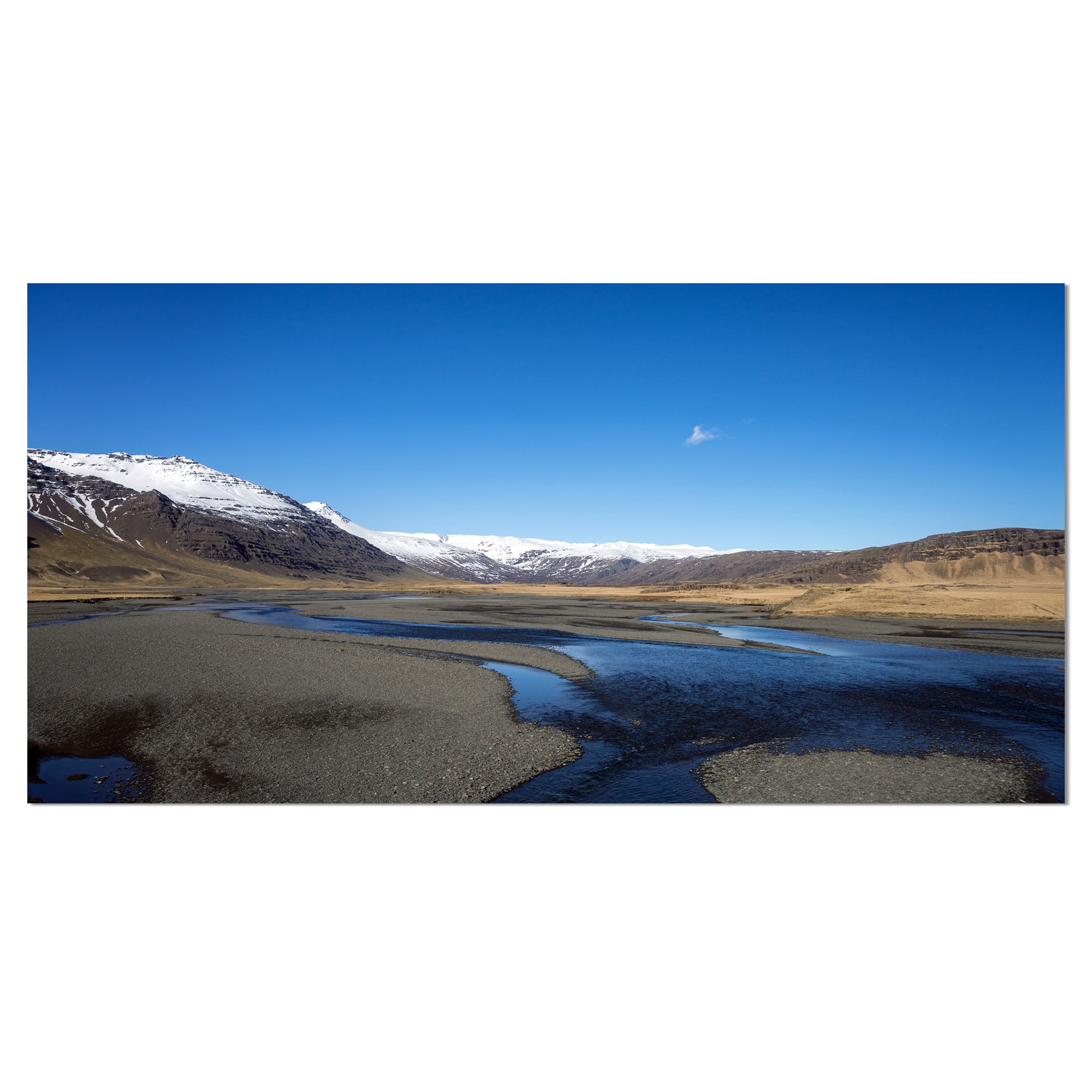 Designart - Mountains and Lakes Iceland - Landscape Canvas Art Print