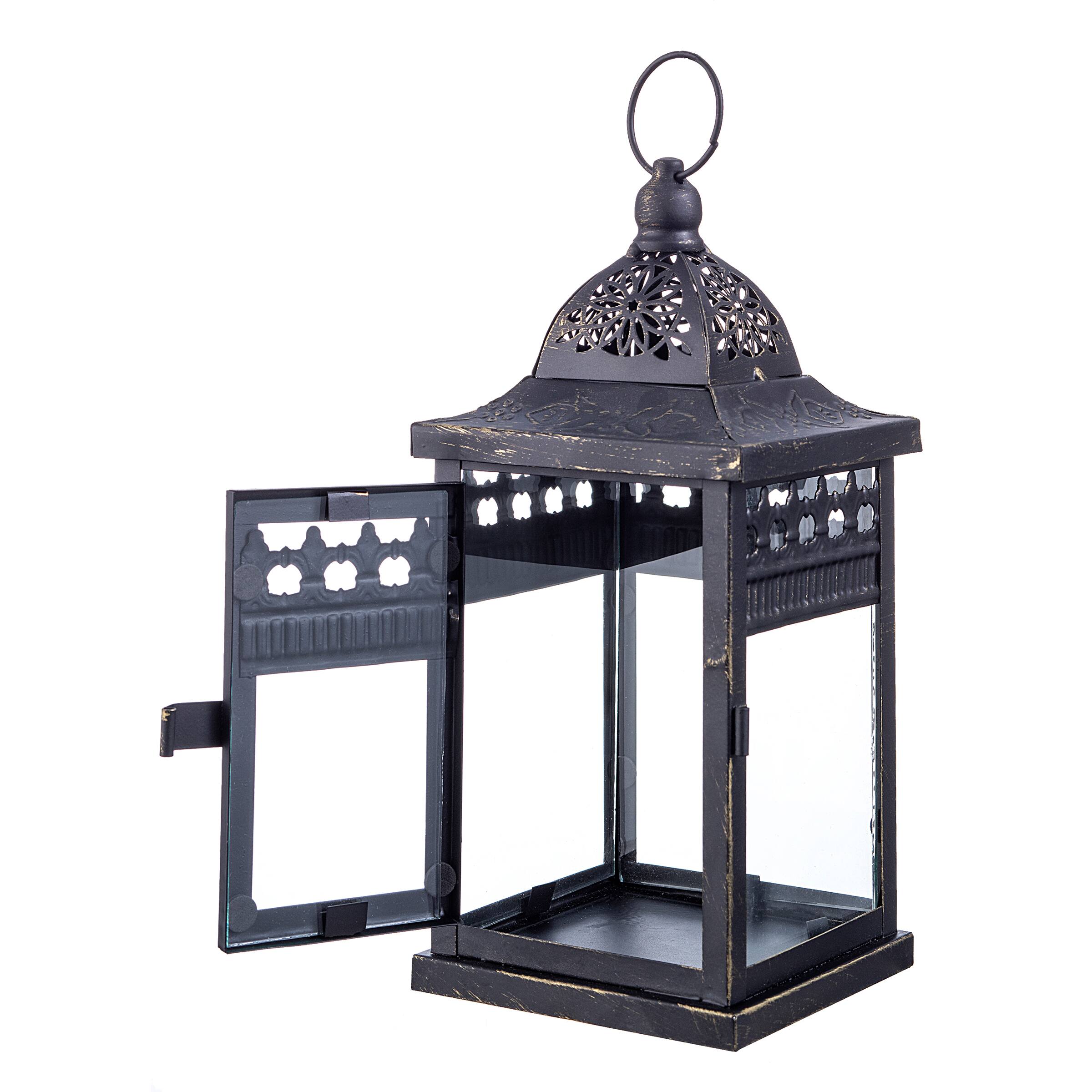 Shop the Darice® Antique Black Metal Lantern, 9.5