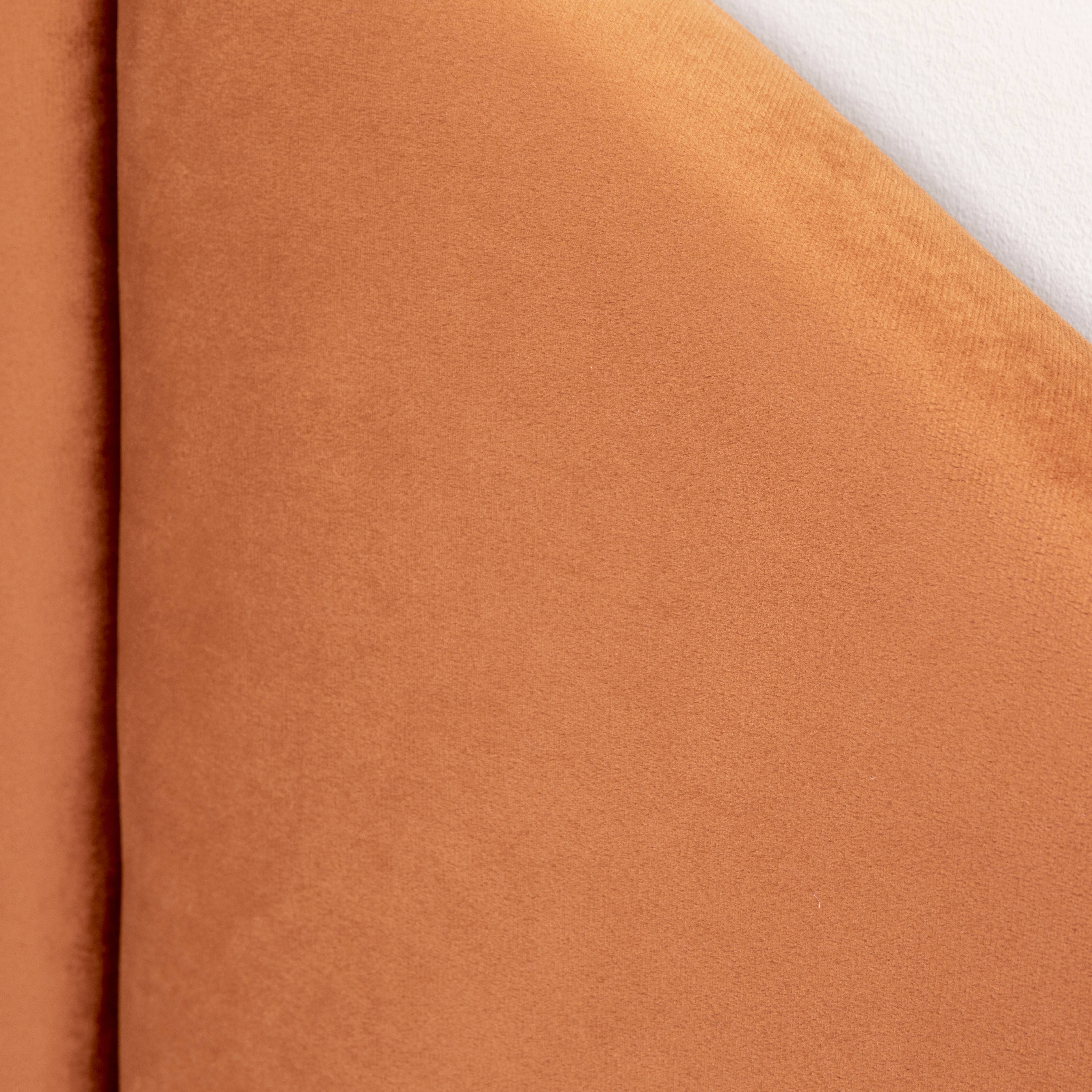 Hello Honey&#xAE; NoSom 64&#x22; Queen Sized Terra Cotta Upholstered Velvet Panel Arched Headboard