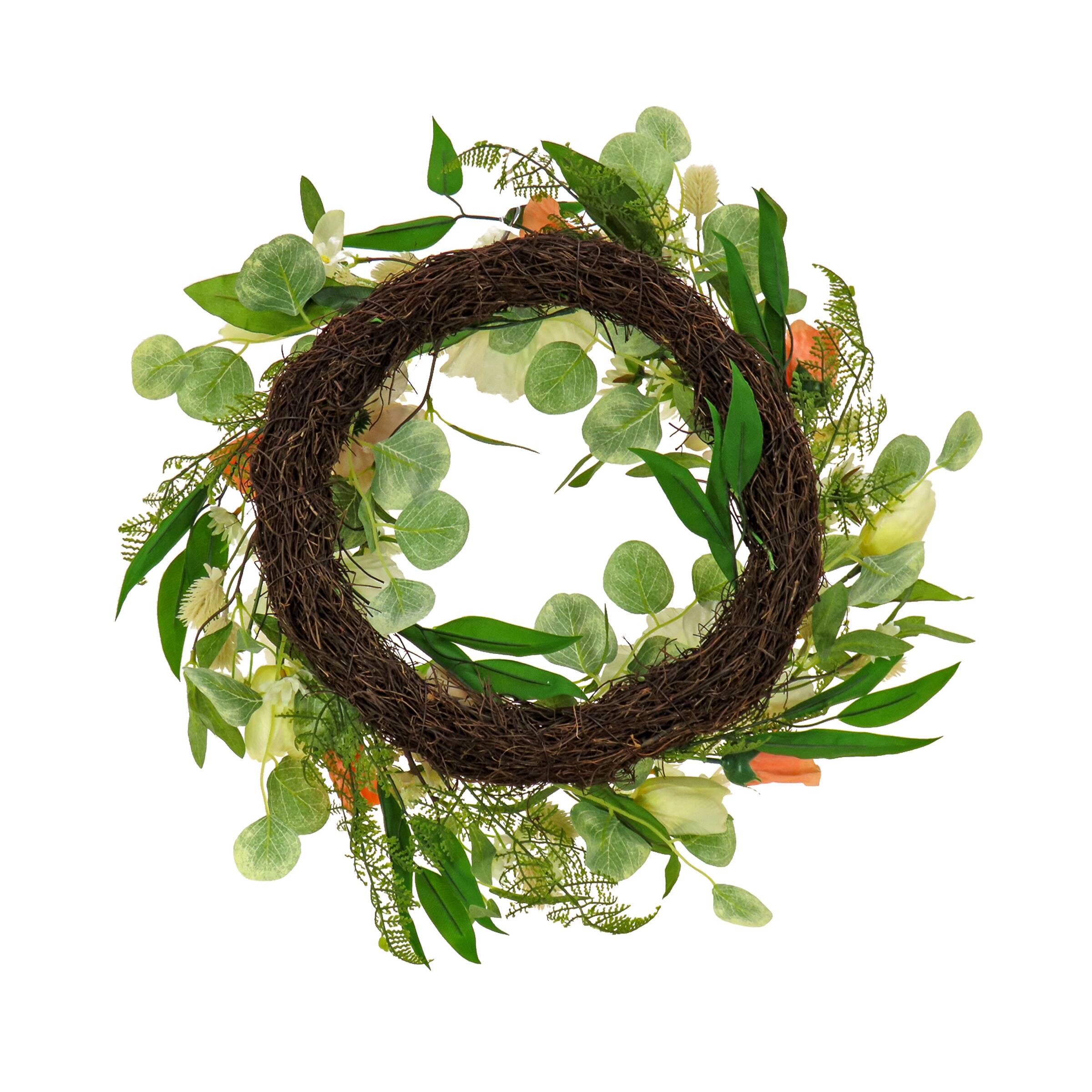 22" Tulip, Poppy, & Buttercup Wreath