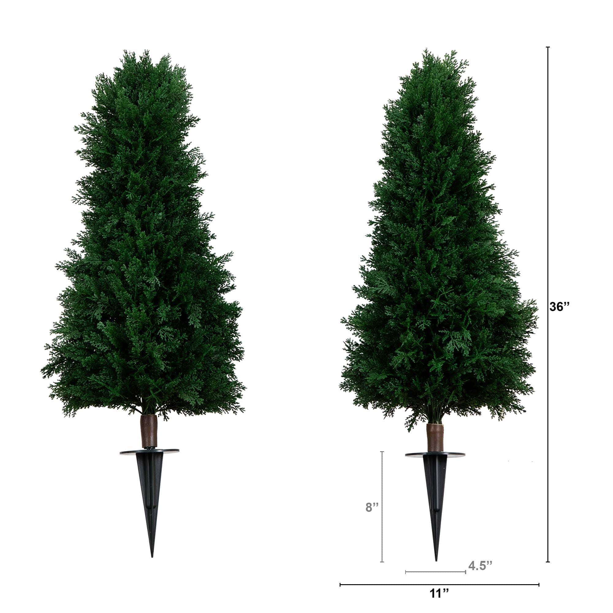 3ft. UV Resistant Cedar Plant Set with Integrated Ground Stake