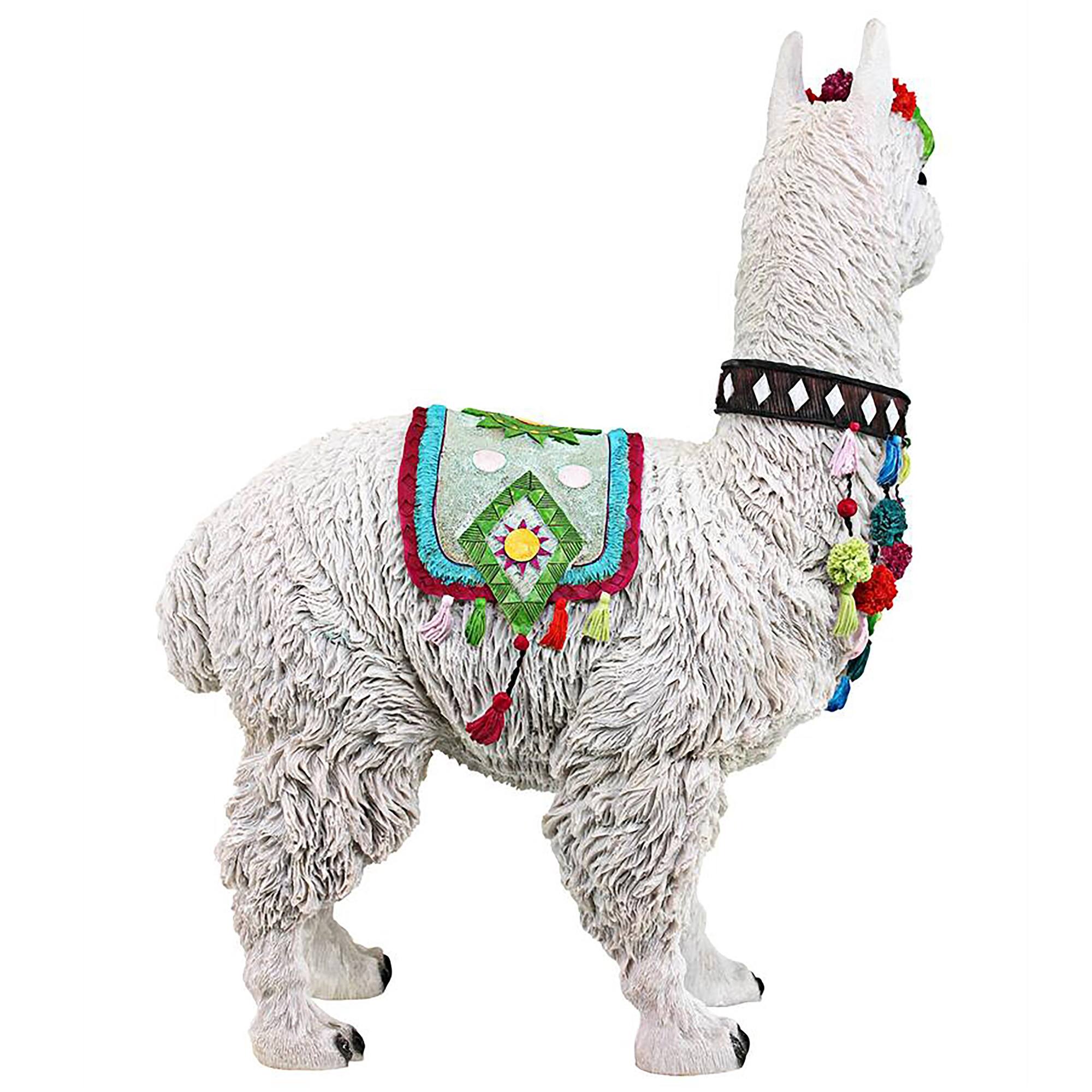Design Toscano 14&#x22; Andes Alpaca of Rainbow Mountain Statue