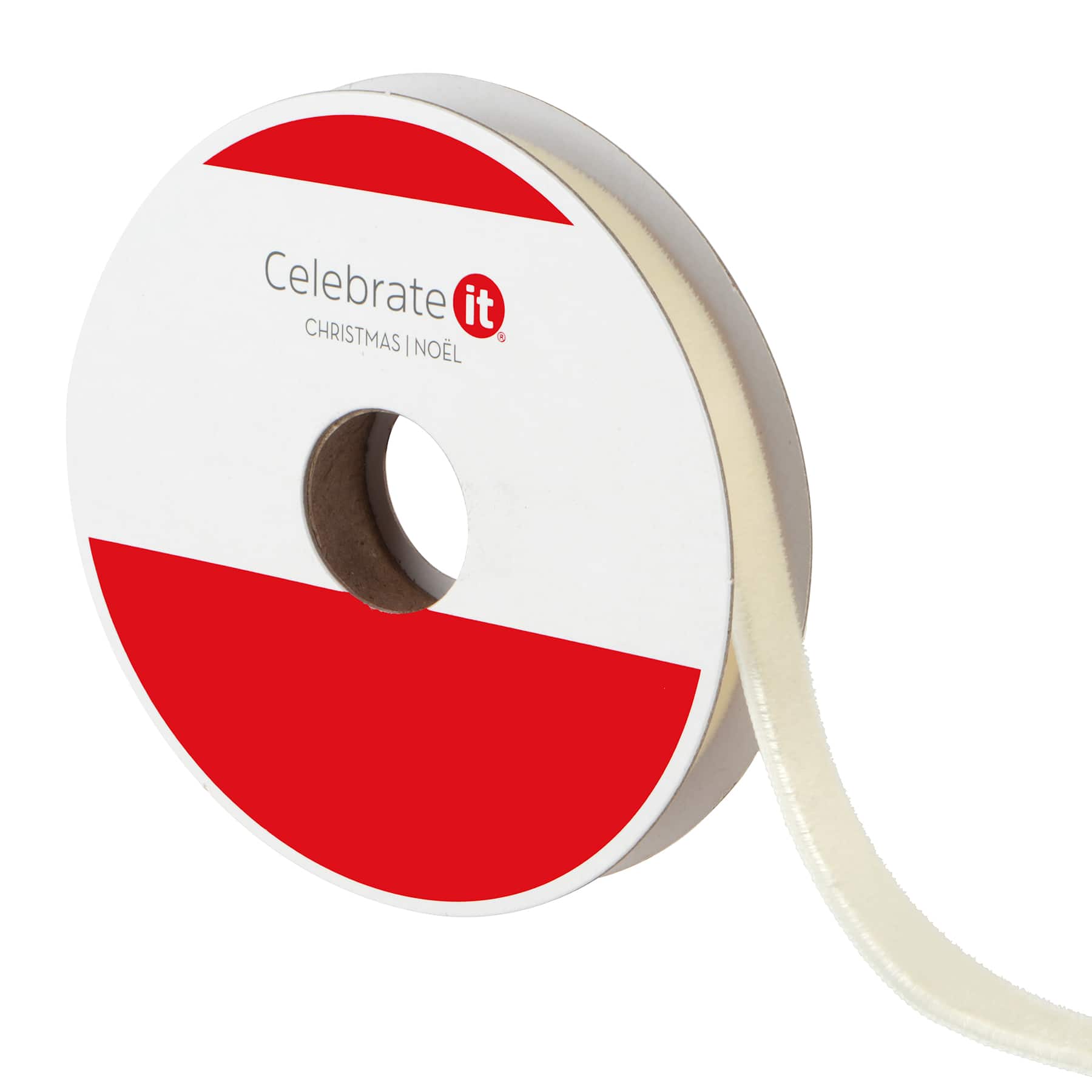 3/8&#x22; x 12ft. Velvet Ribbon by Celebrate It&#xAE; Christmas