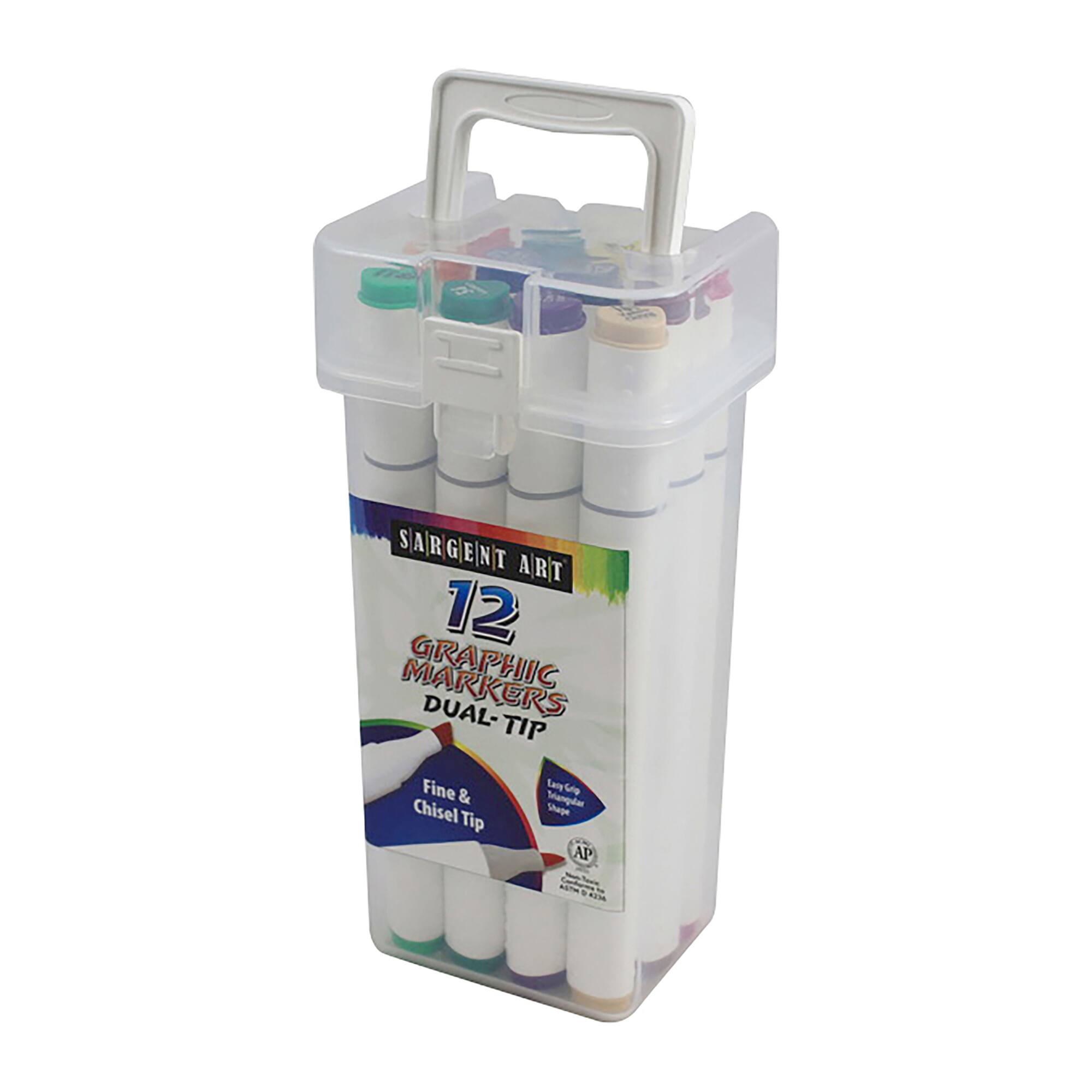 Sargent Art&#xAE; 12-Piece Dual-Tip Triangular Marker Set