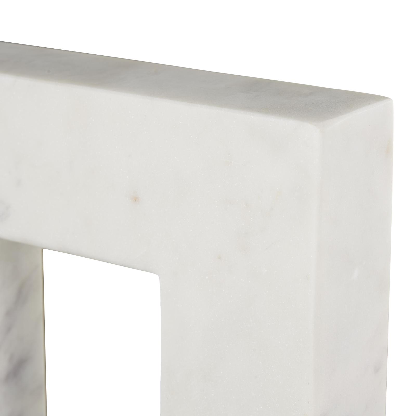 White Abstract Square Arch Marble Sculpture Set