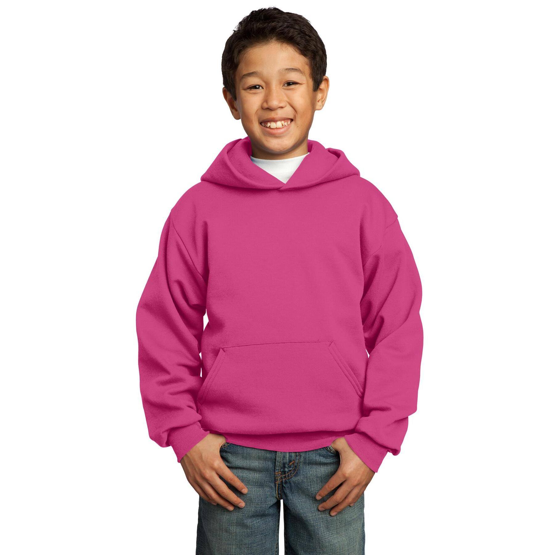 Port & Company® Colors Youth Core Fleece Pullover Hooded Sweatshirt