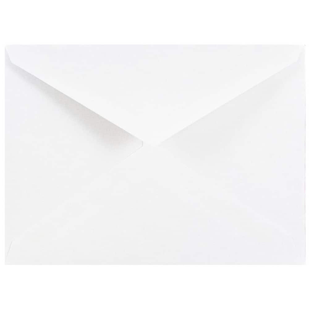 JAM Paper 4.375" x 5.75" White V-Flap Invitation Envelopes