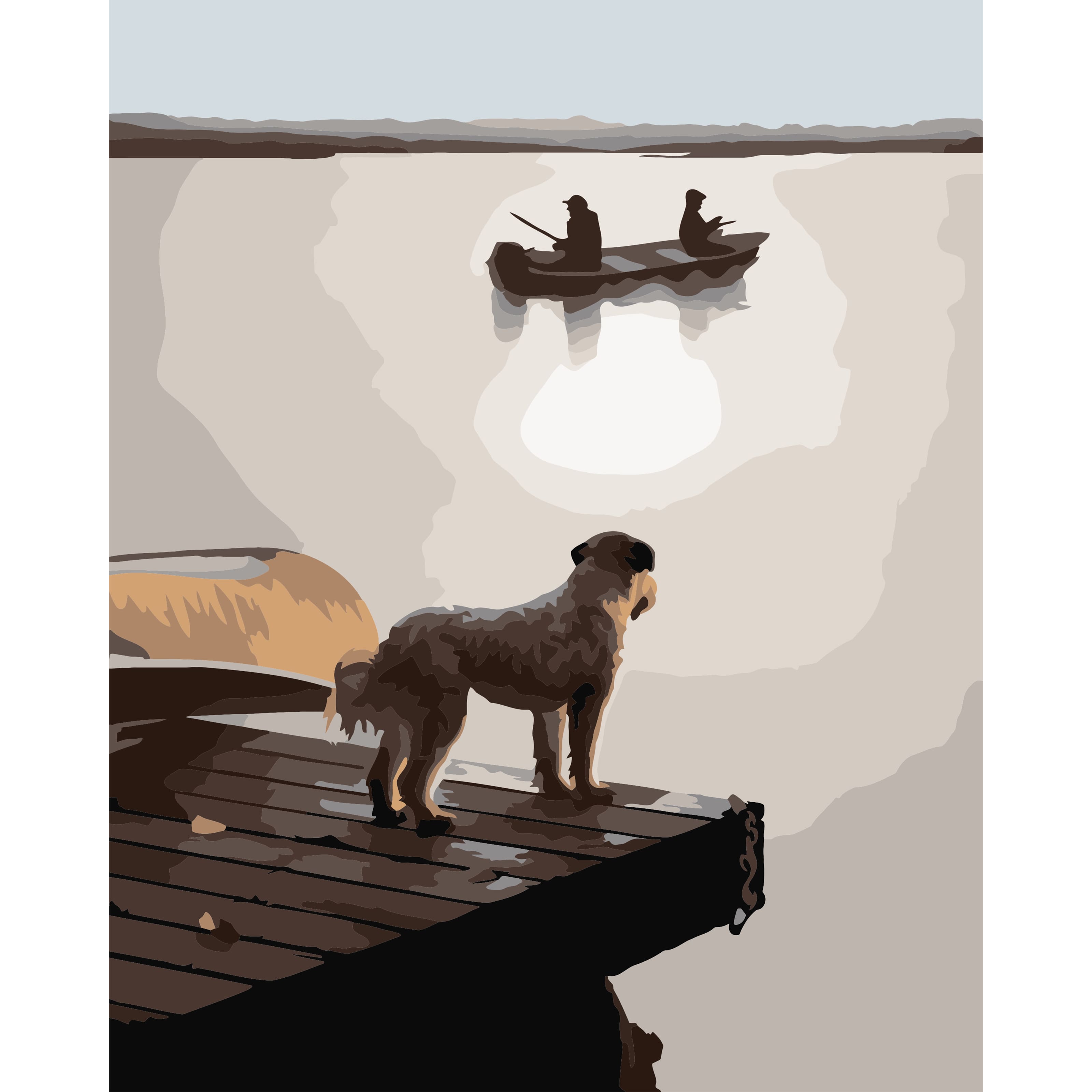 8" x 10" Fishing Paint-by-Number Kit by Artist's Loft®