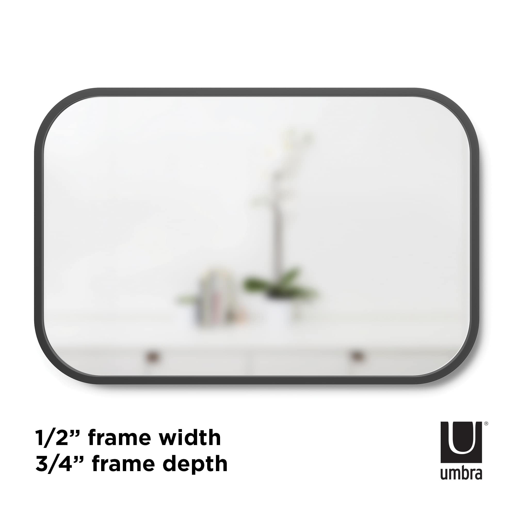 Umbra 36" Black Hub Rectangular Mirror