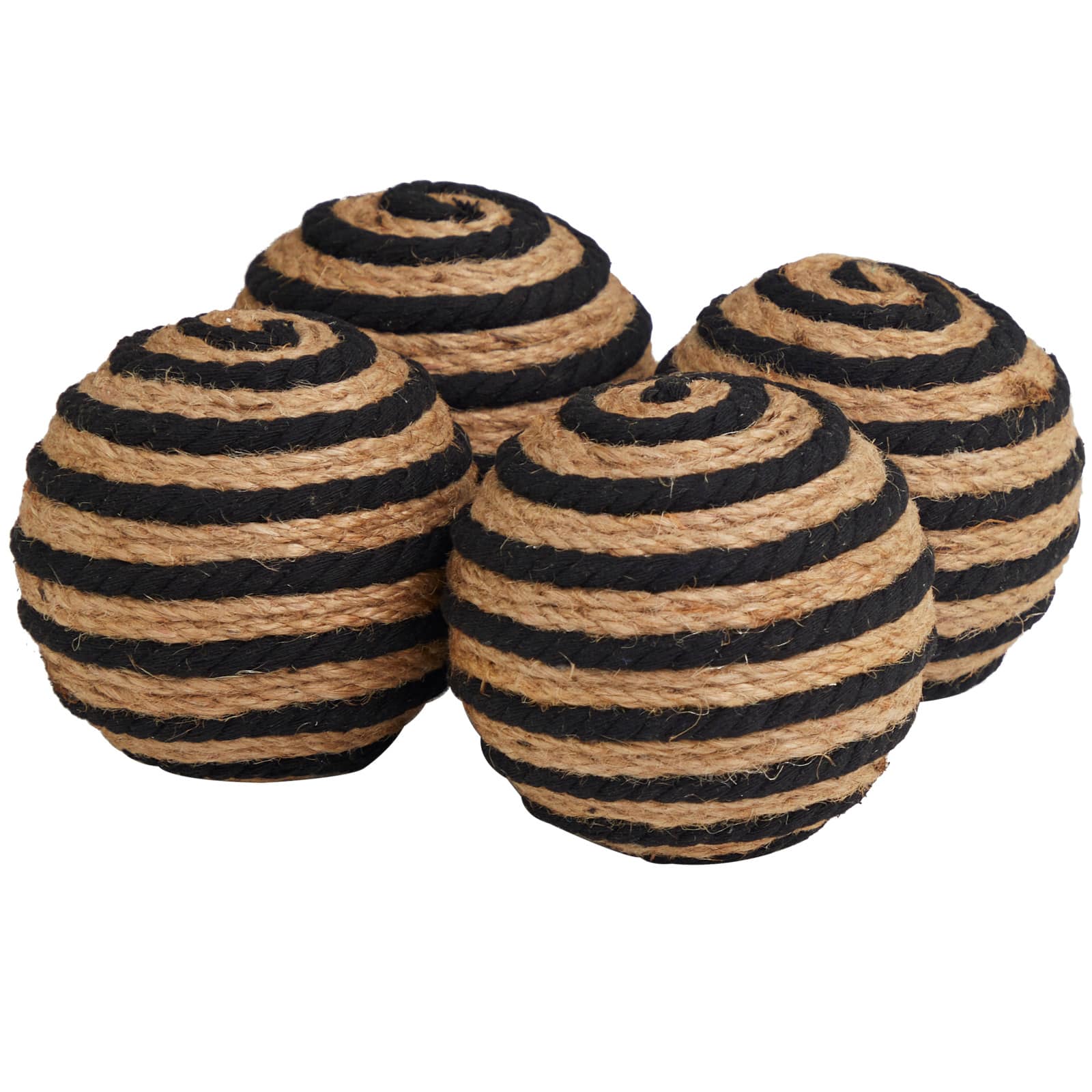 Brown Striped Handmade Jute Orbs &#x26; Vase Filler Set