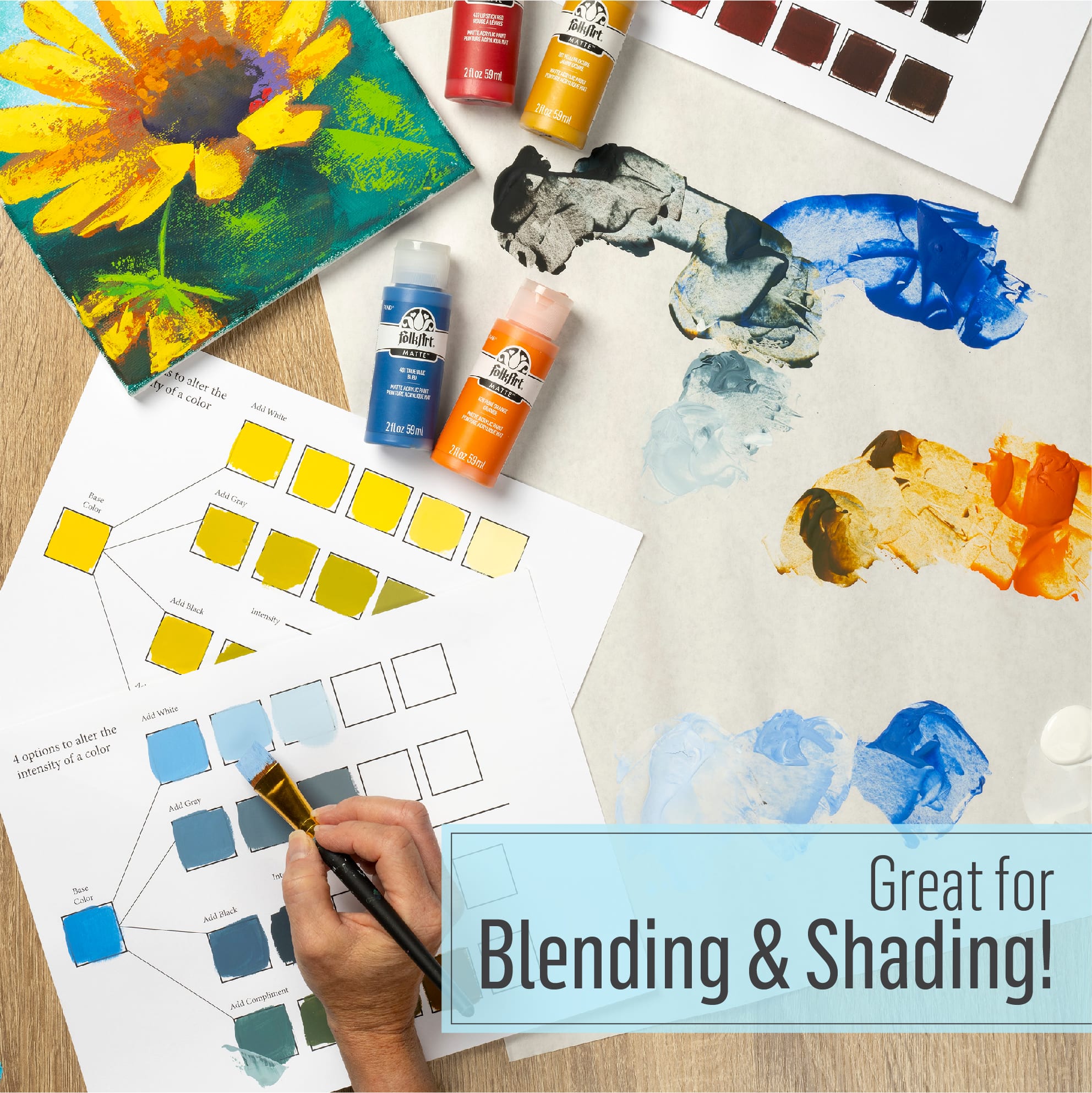 6 Pack: FolkArt® Matte Acrylic Paint, 16oz.