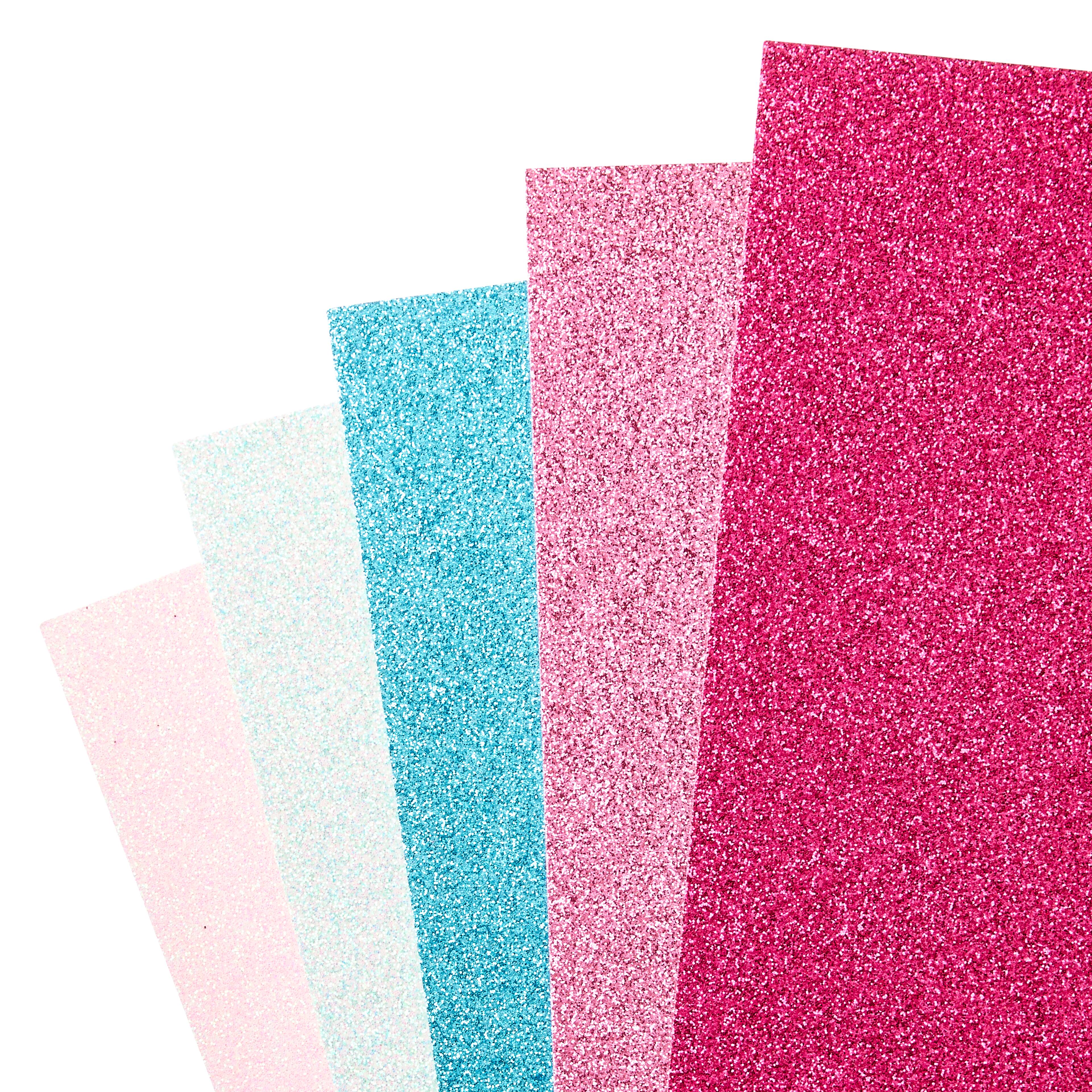 12 Pack: Pinks & Blues Glitter Cardstock Paper Pad by Recollections™, 4.5" x 7"
