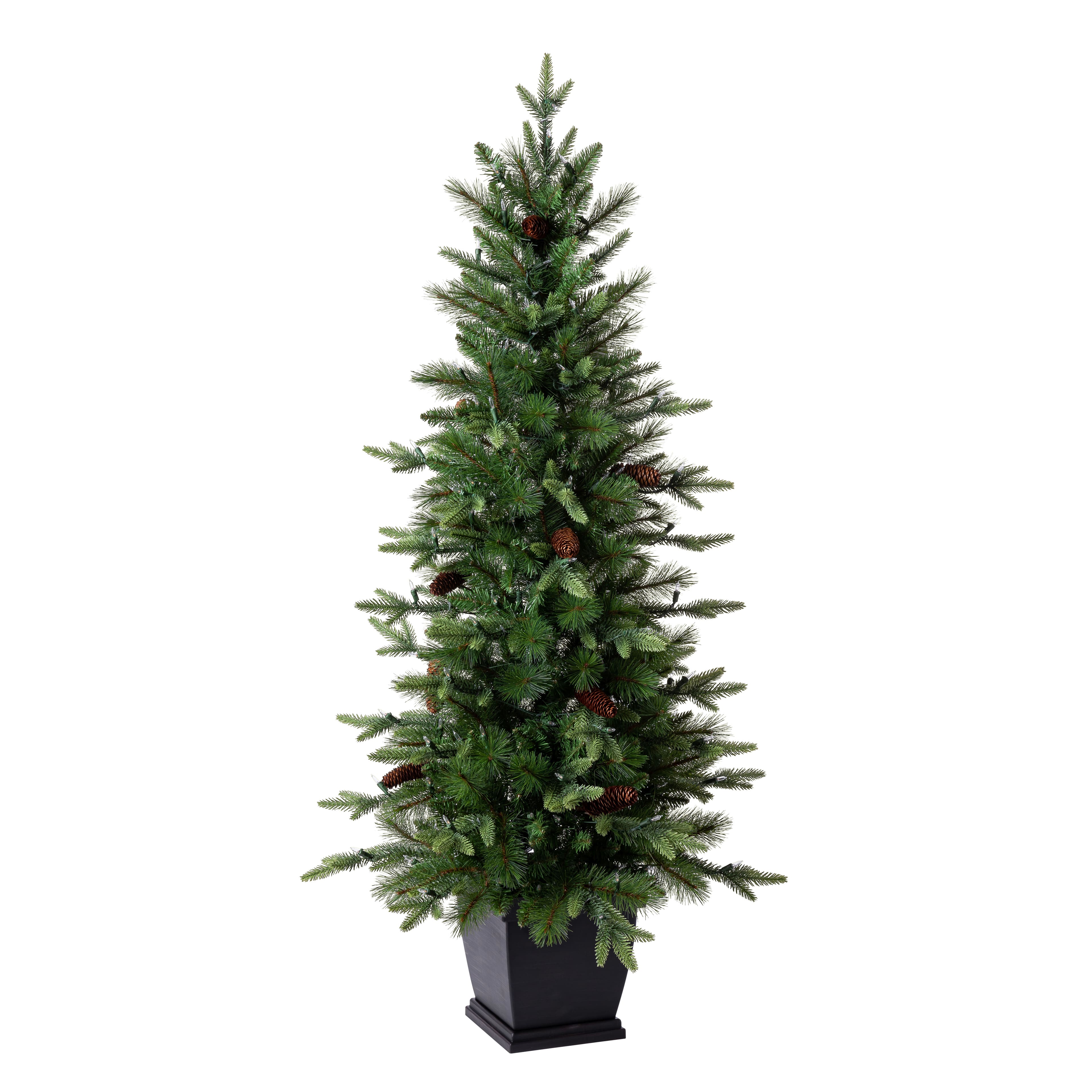 Sapin de No&#xEB;l artificiel illumin&#xE9; &#xE0; aspect de pin Luna &#xE0; DEL blanc chaud de 5&#xA0;pi d&#x2019;Ashland