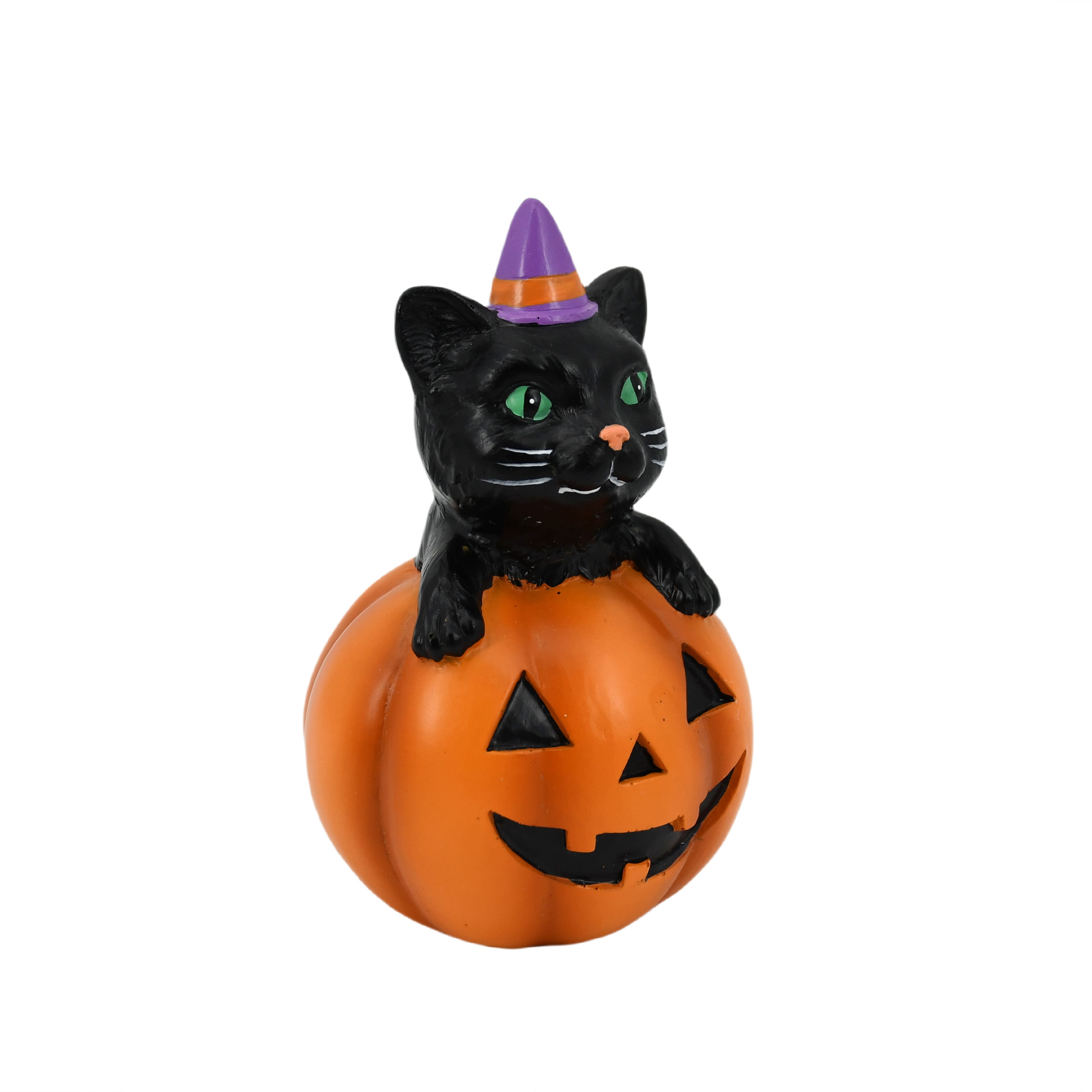 5&#x22; Black Cat in Jack-O&#x27;-Lantern Tabletop D&#xE9;cor by Ashland&#xAE;