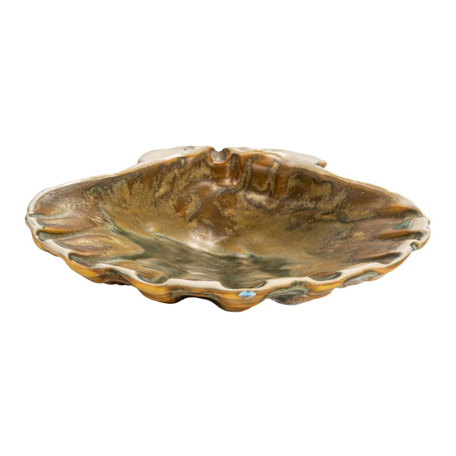 Hello Honey® 6" Sea Shell Dish with Reactive Crackle Glaze, 4ct.
