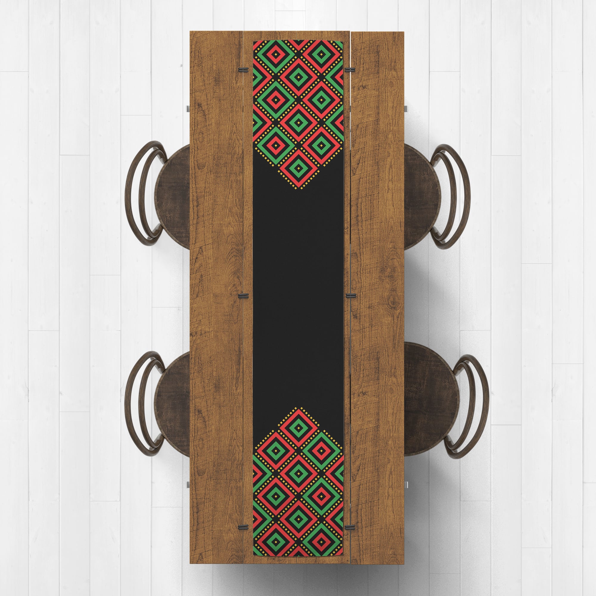 90" Diamond Kwanzaa Table Runner