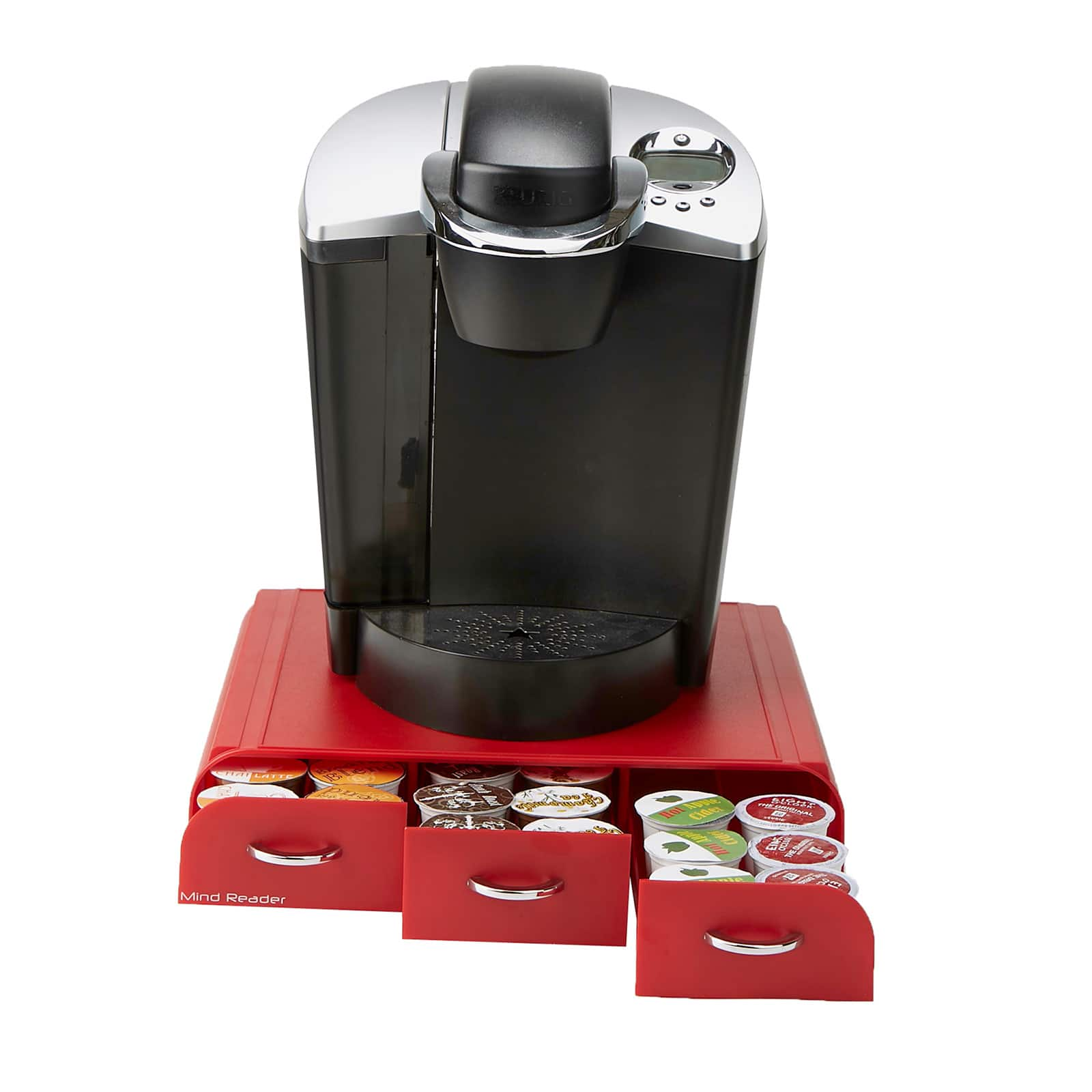 Mind Reader Red 36 Capacity Single Serve Coffee Pod Holder Drawer