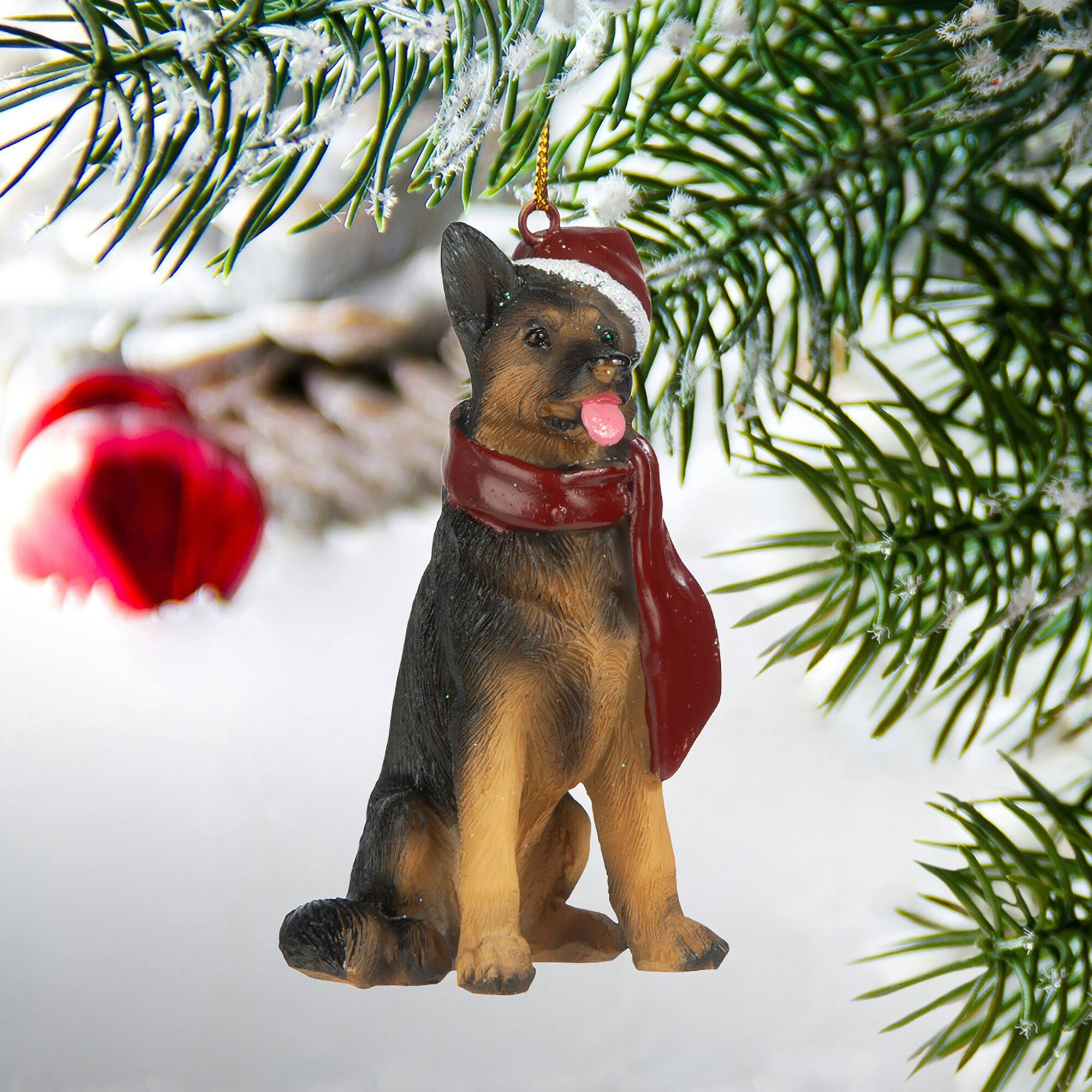 3.5&#x22; German Shepard Holiday Dog Ornament