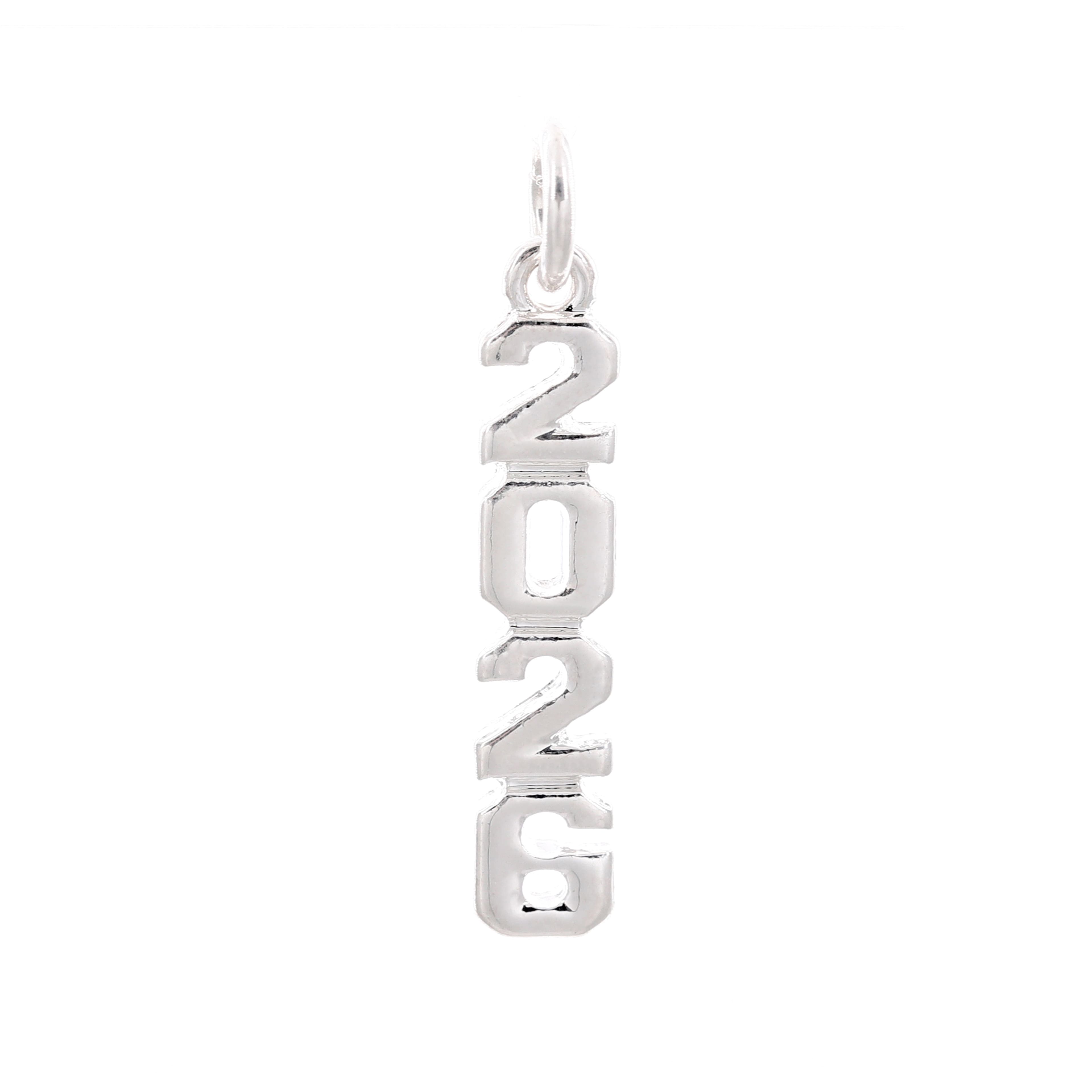 12 Pack: Silver Plated Year Charm by Bead Landing™