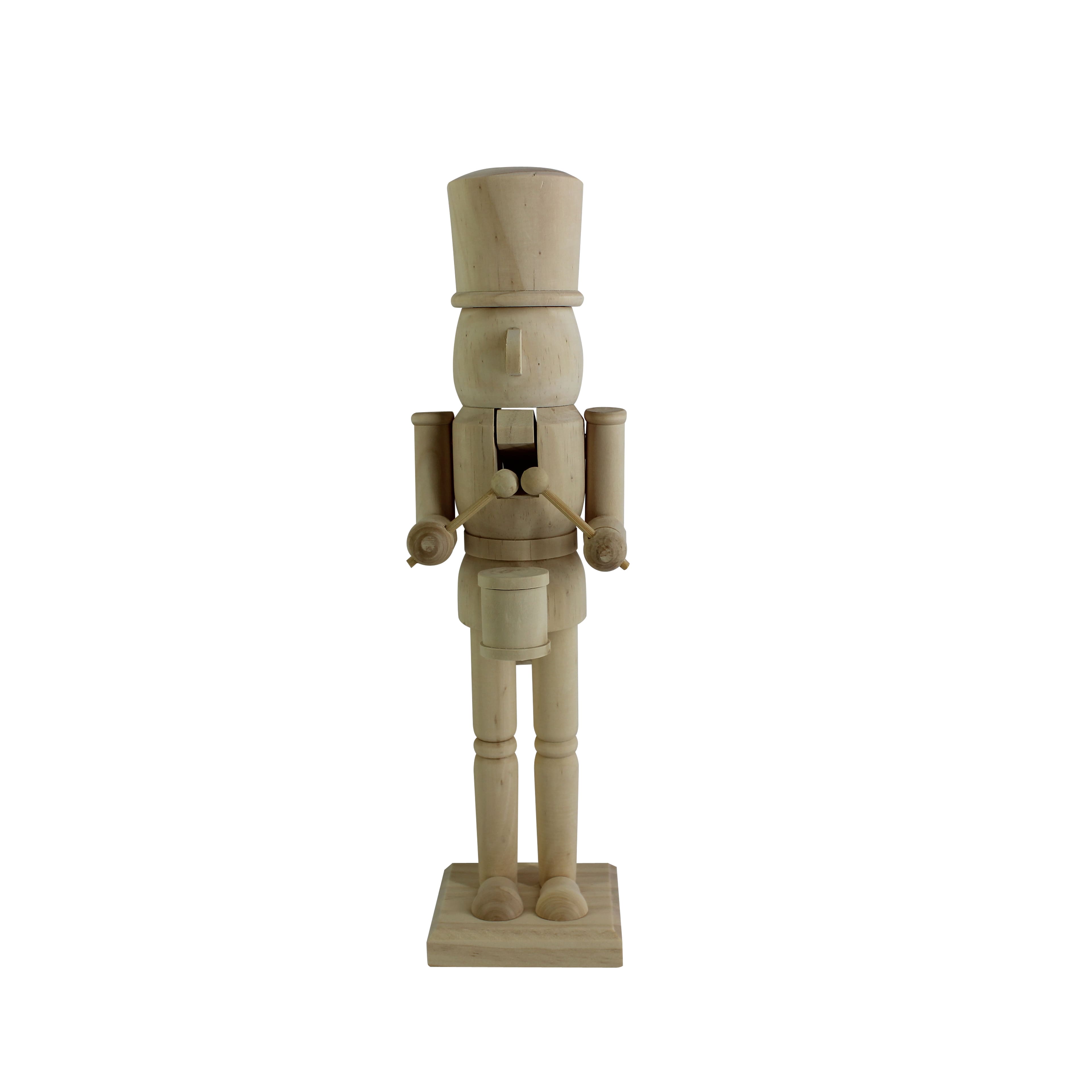 14&#x22; Drummer DIY Pinewood Nutcracker by Make Market&#xAE;