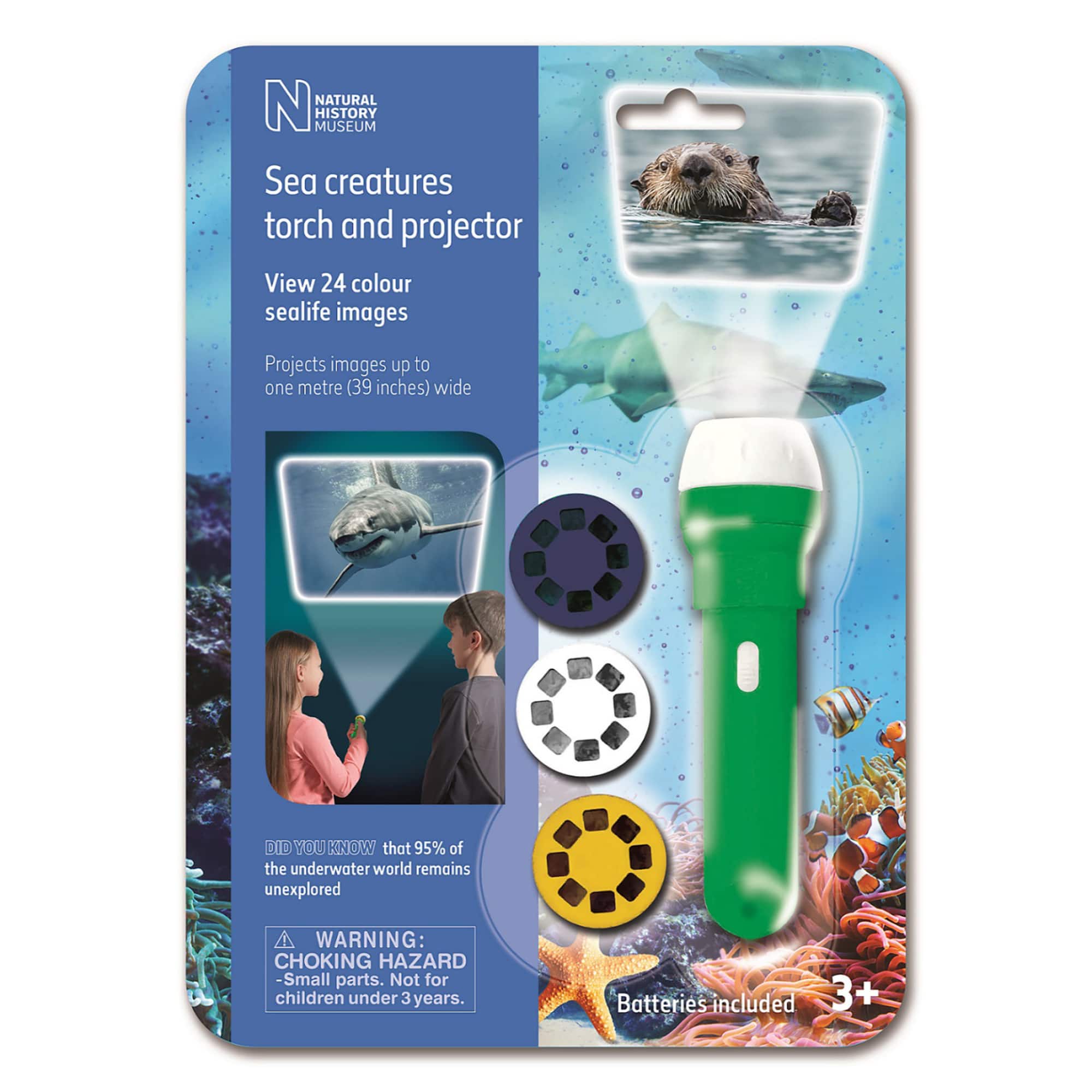 Brainstorm Toys Natural History Museum Sea Creatures Flashlight &#x26; Projector