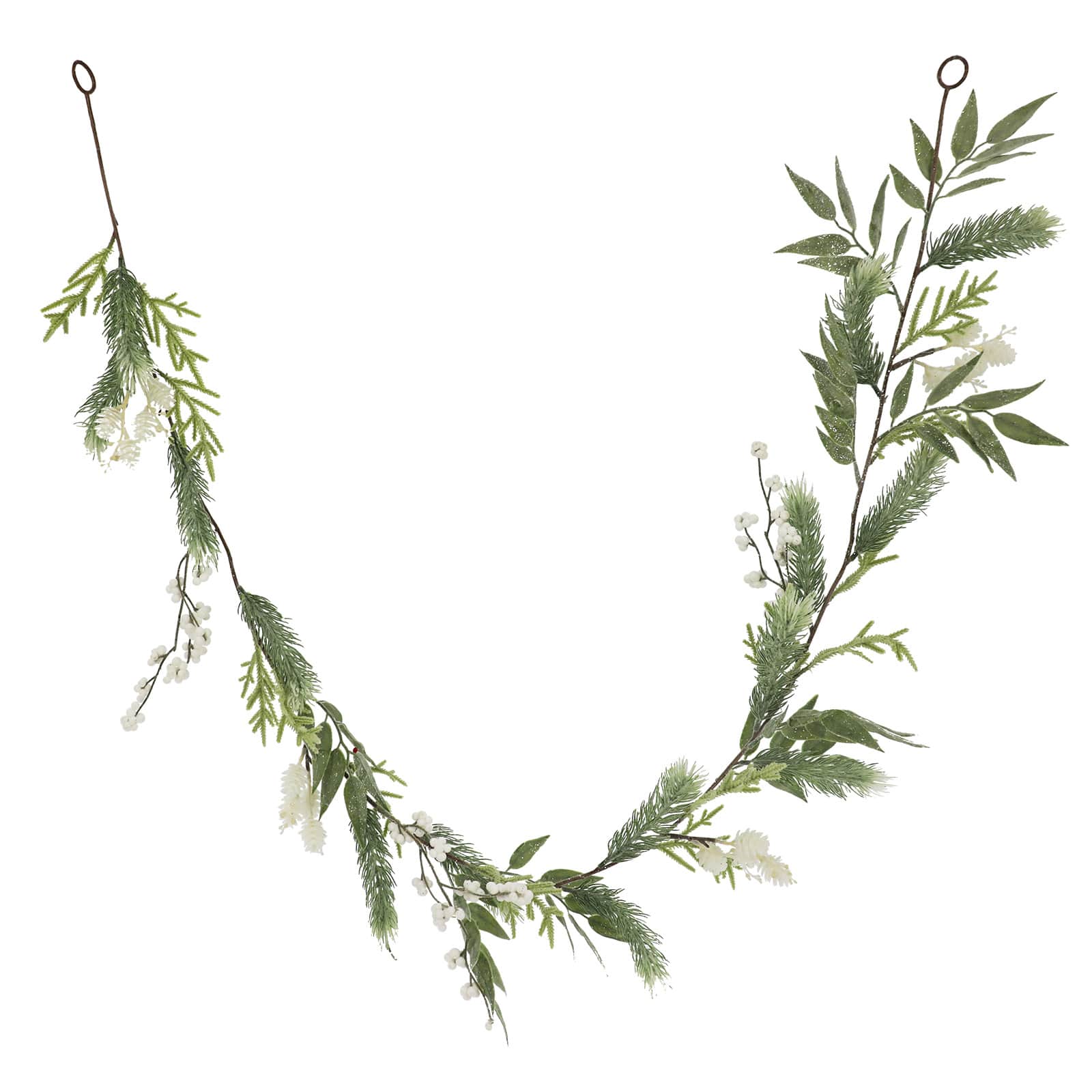 6ft. White Pinecone, Berry &#x26; Pine Glitter Garland by Ashland&#xAE;