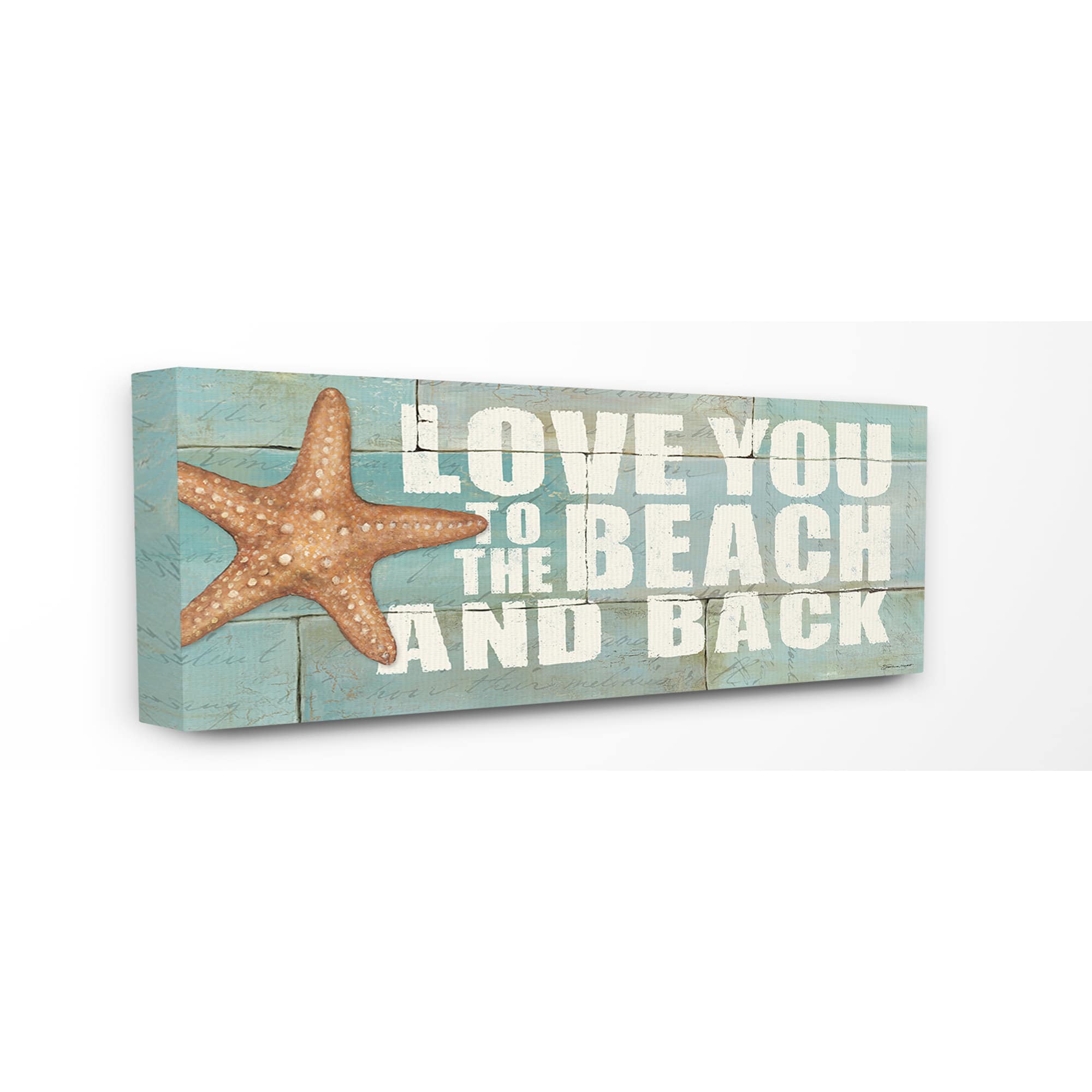 Stupell Industries Love You to the Beach Starfish Bricks Wall Accent