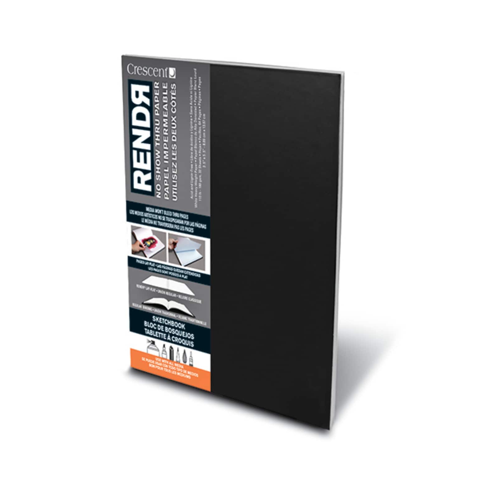Crescent Creative Products RENDR Lay-Flat Soft Cover Sketchbook, 8.5-Inch  by