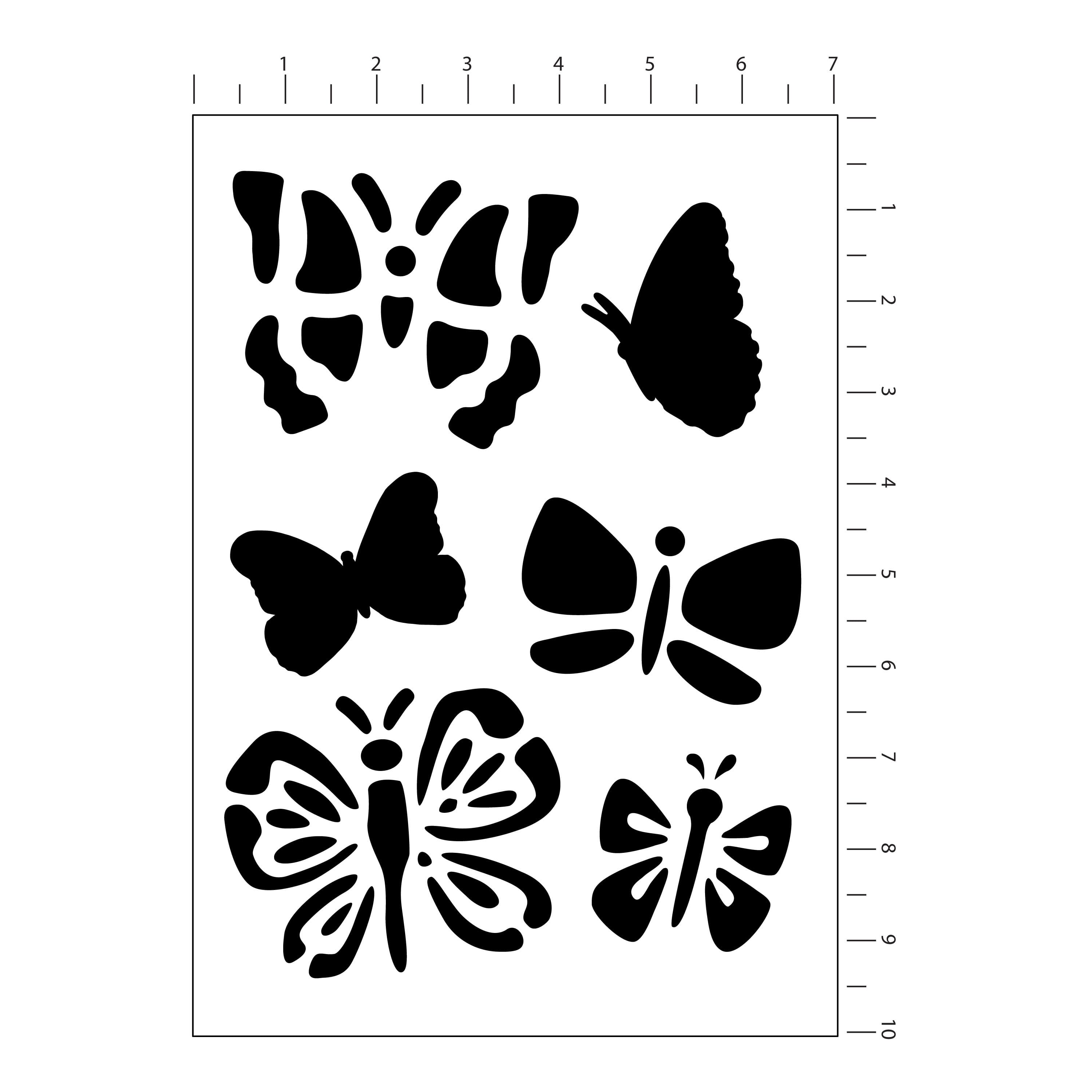 Butterfly Icons Stencils by Craft Smart®, 7" x 10"