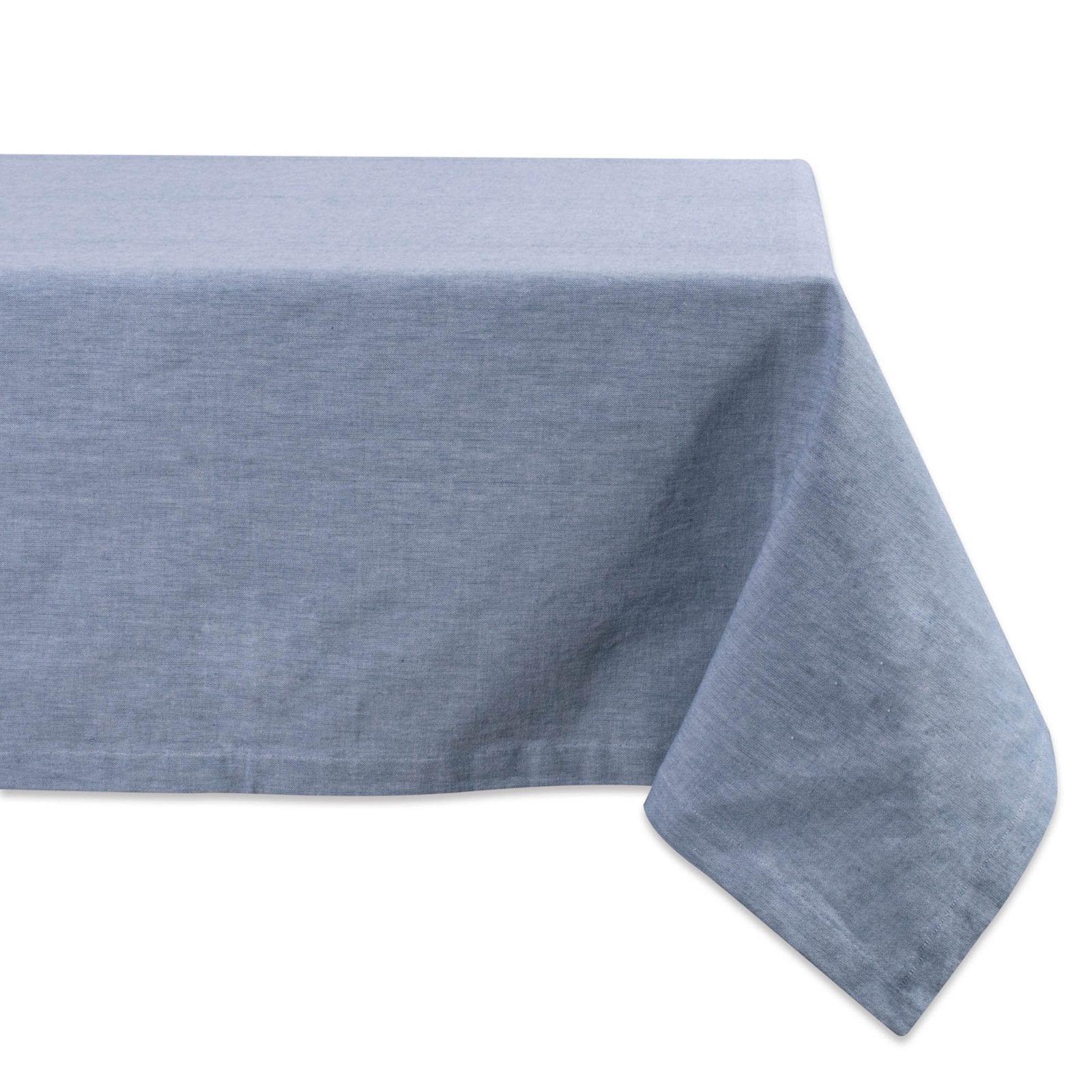 DII® 104" Blue Solid Chambray Tablecloth