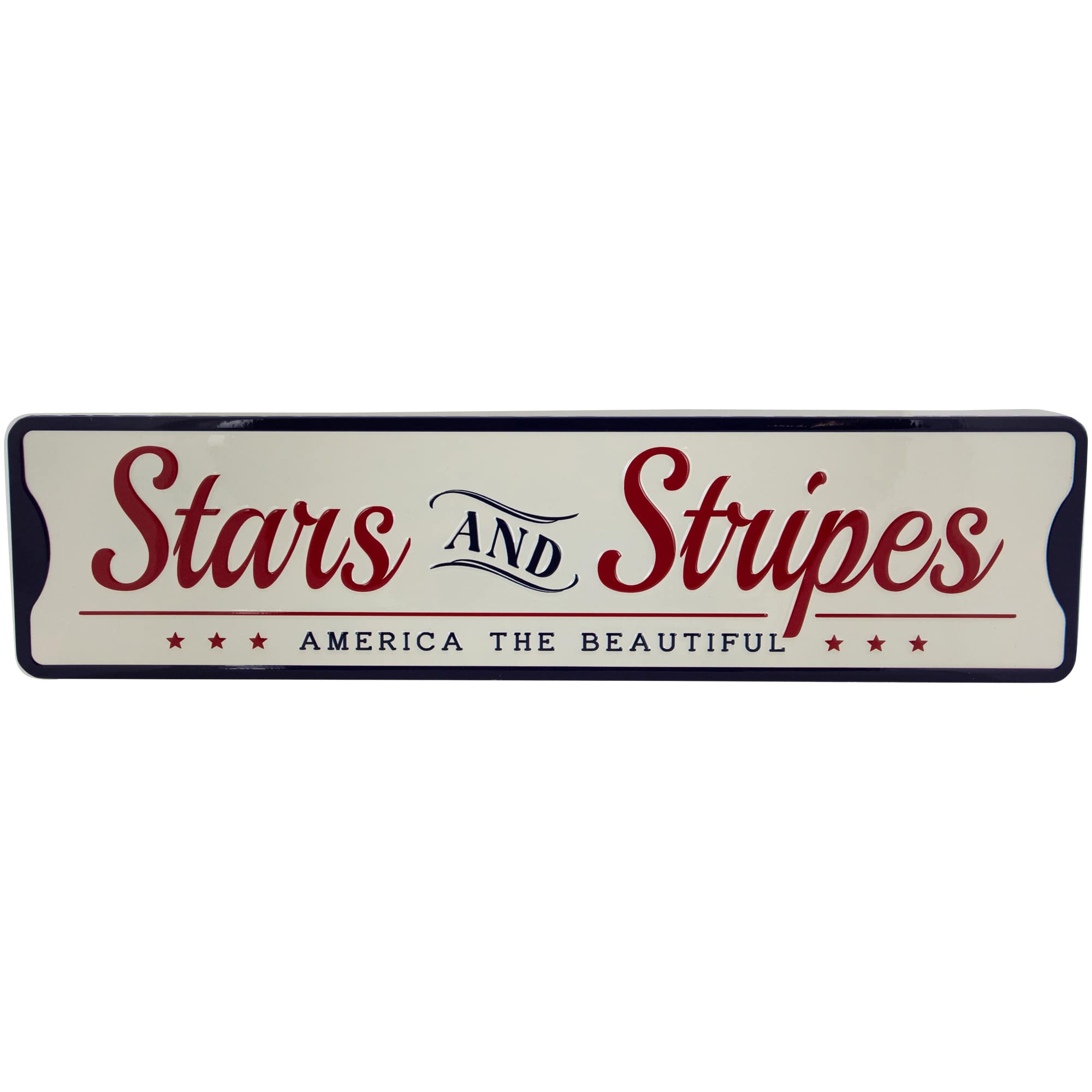 23.5" Stars & Stripes America the Beautiful Metal Wall Sign
