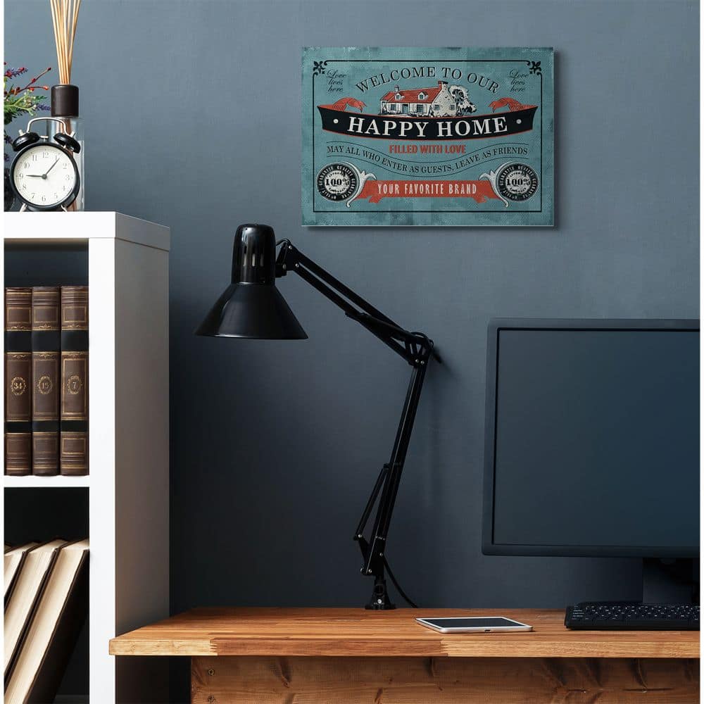 Stupell Industries Happy Home Canvas Wall Art
