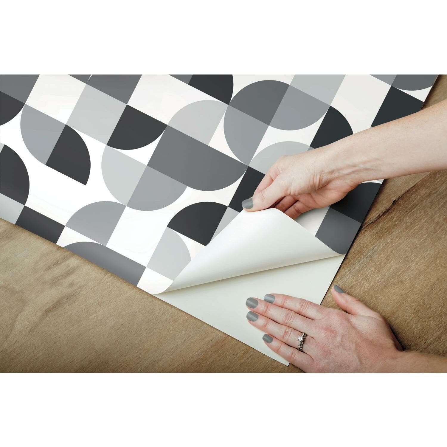 RoomMates Mid-Century Geometric Peel & Stick Wallpaper