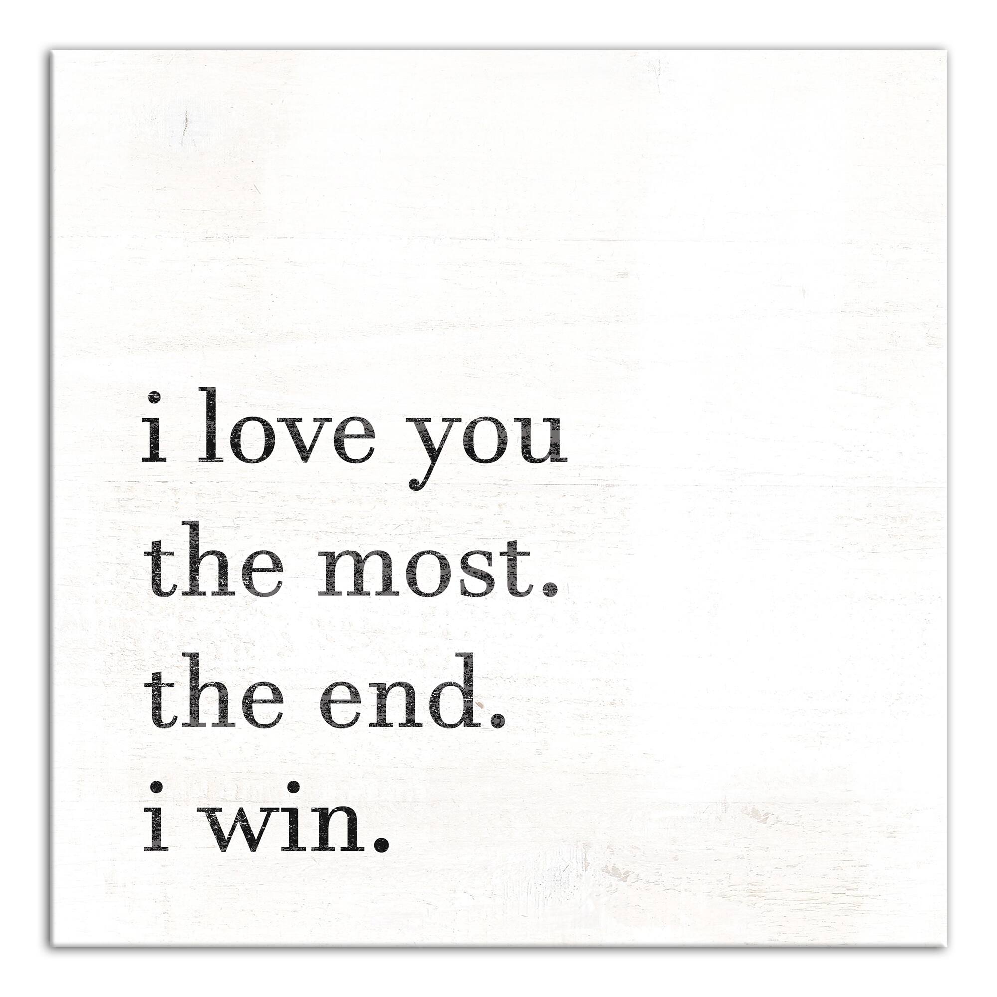 Love You Most Canvas Wall Art