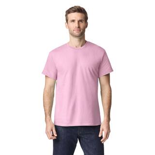 Gildan T-shirt Uomo Manica Corta – Ultra Cotton, Colore Lime/Cielo, Taglia L, Giromanica E Collo Nastro
