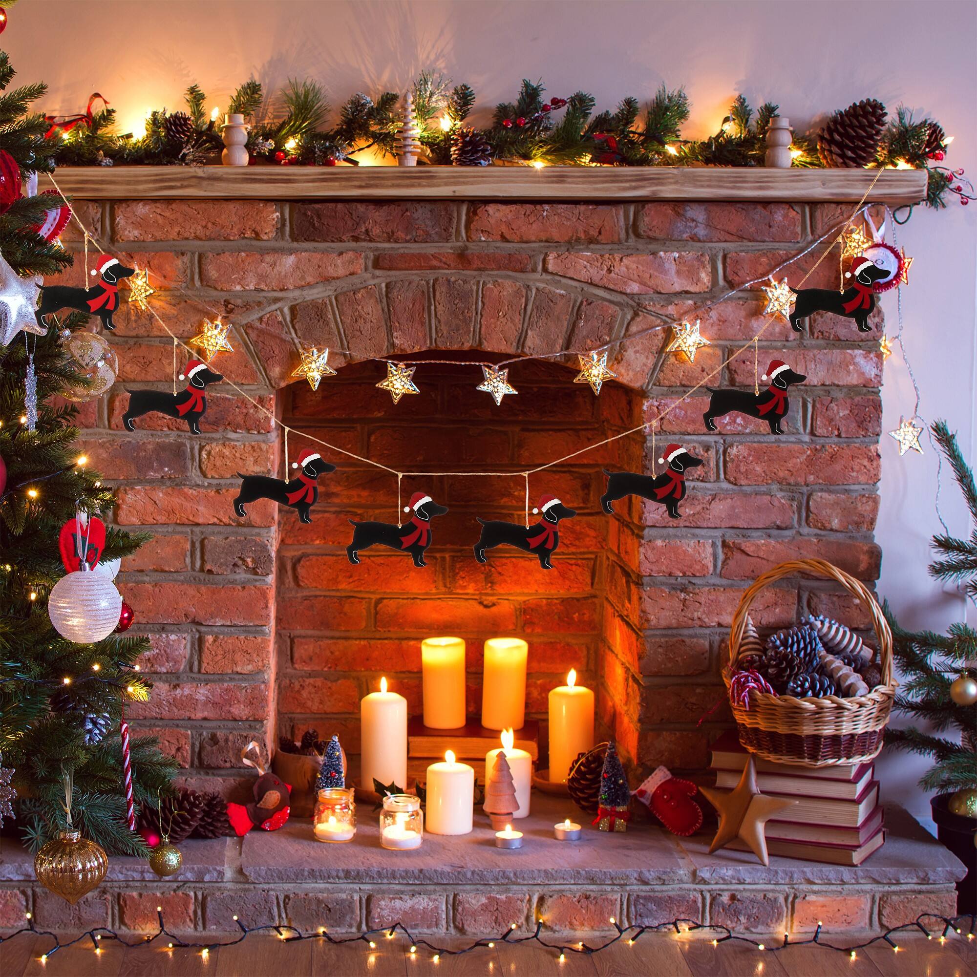 Glitzhome® 6ft. Metal Christmas Dog Garland