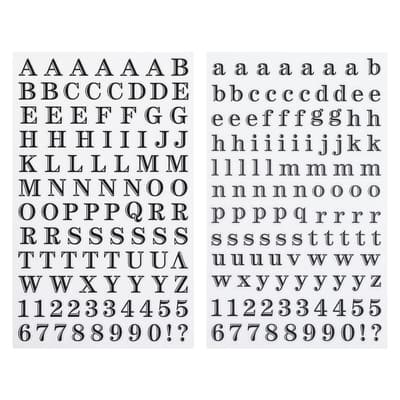 Recollections™ Alphabet Stickers, Black Printed image