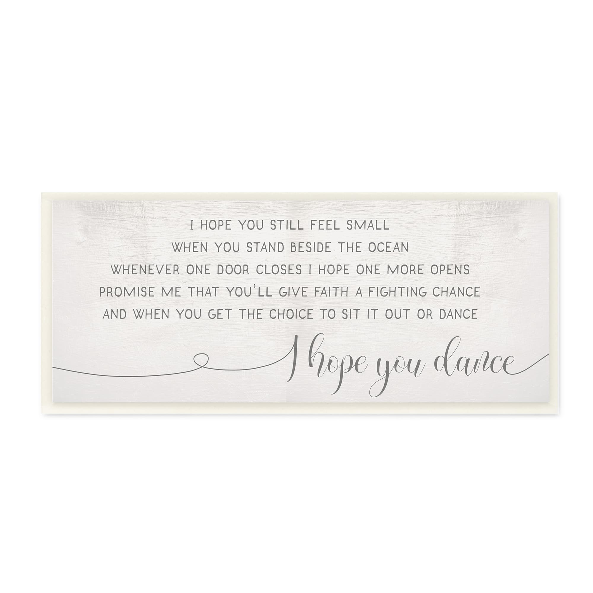 Stupell Industries Faith Fighting Chance Phrase Romantic Dance Quote Wood Wall Plaque