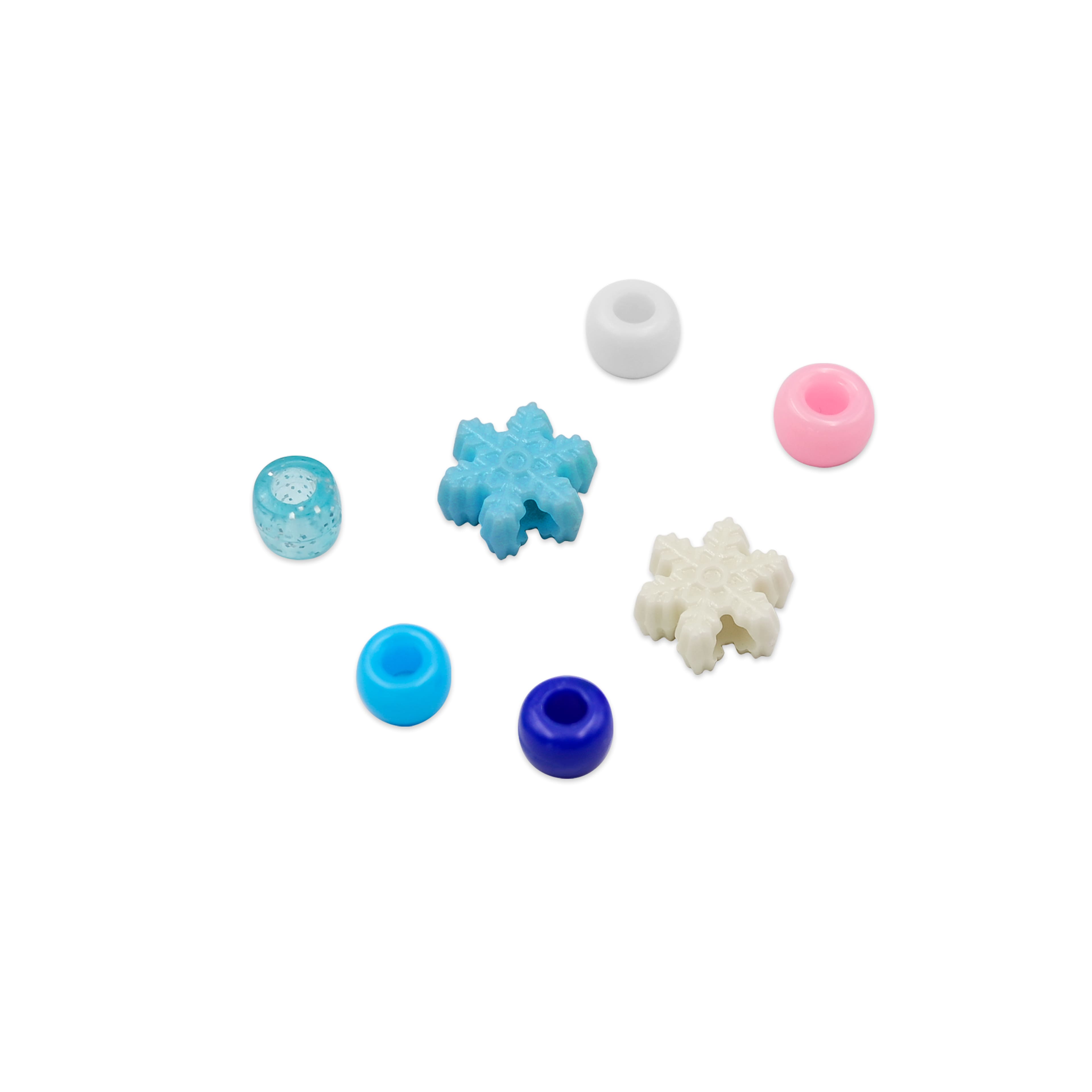Blue, White &#x26; Pink Snowflake Bead Mix by Creatology&#x2122;