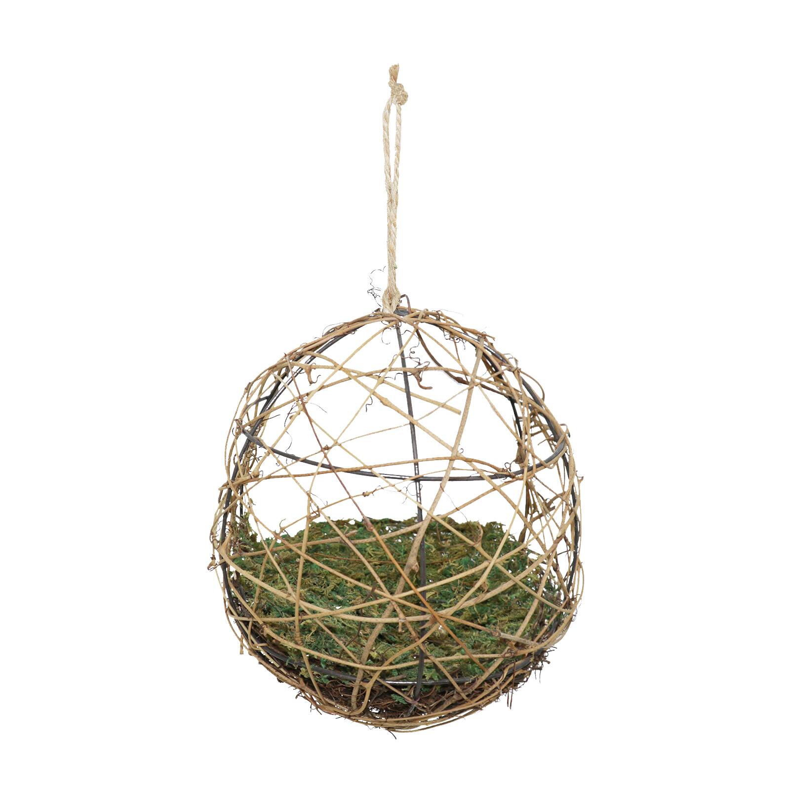 8.5&#x22; Green &#x26; Brown Mossy Nest Grapevine Form by Ashland&#xAE;